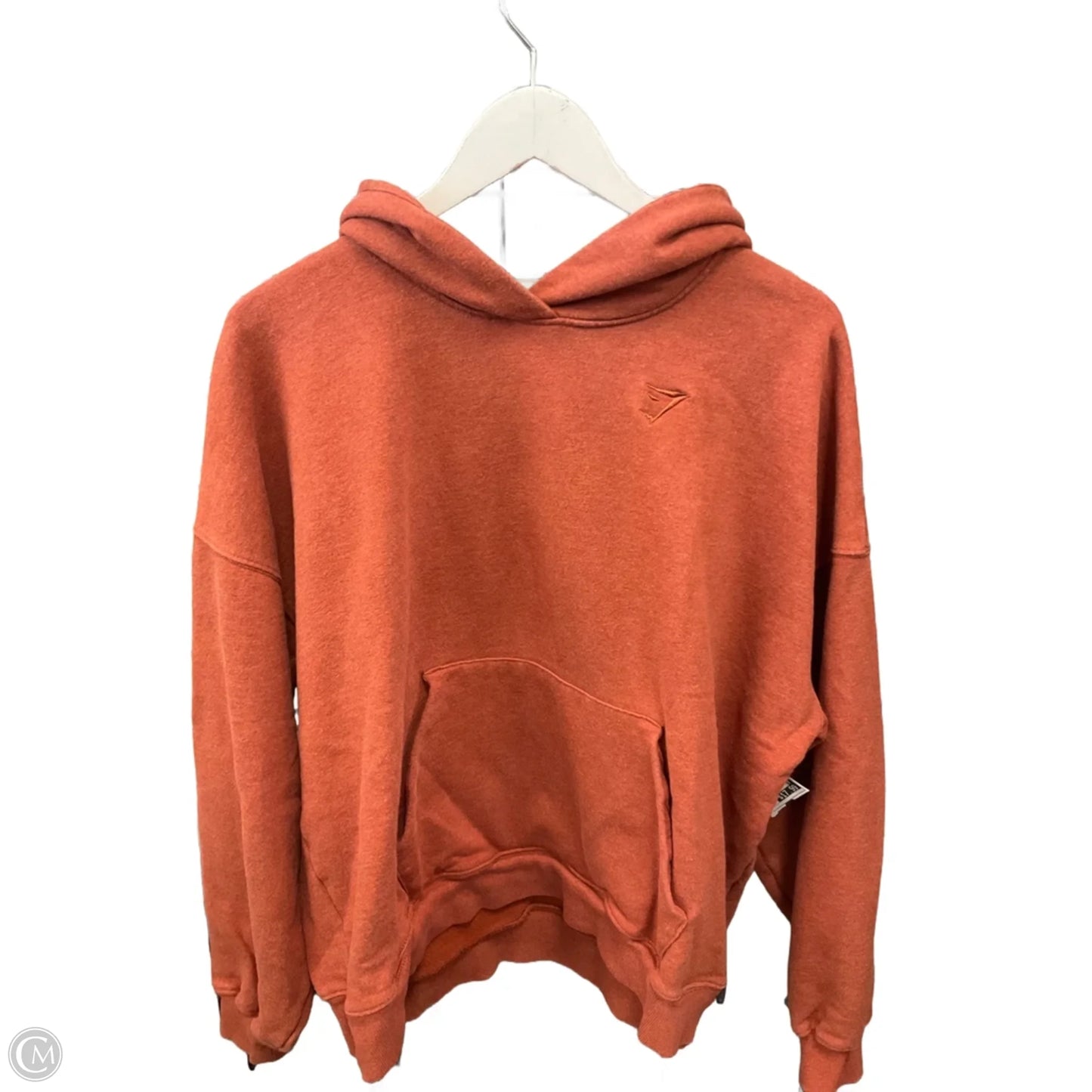Athletic Sweatshirt Hoodie By Gym Shark In Orange, Size: Xl