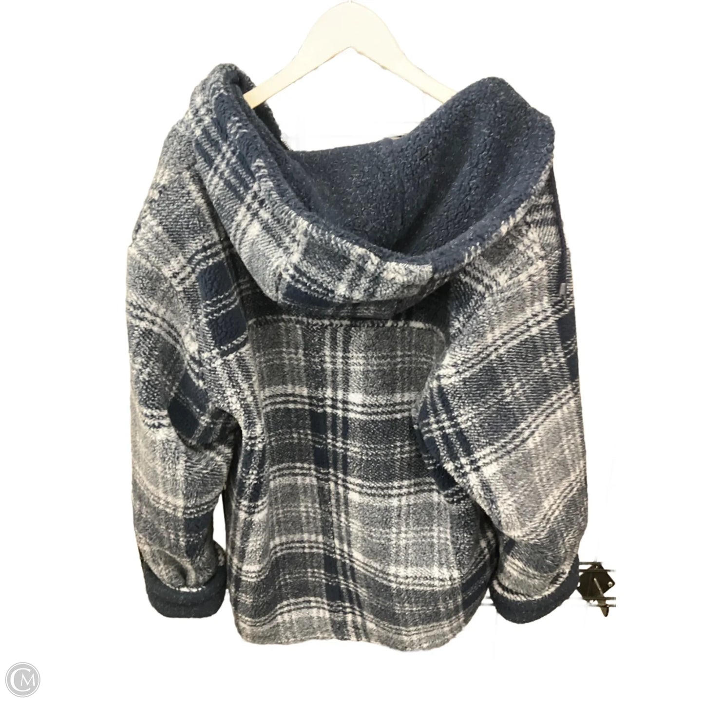 Coat Faux Fur & Sherpa By Chadwicks In Blue, Size: L