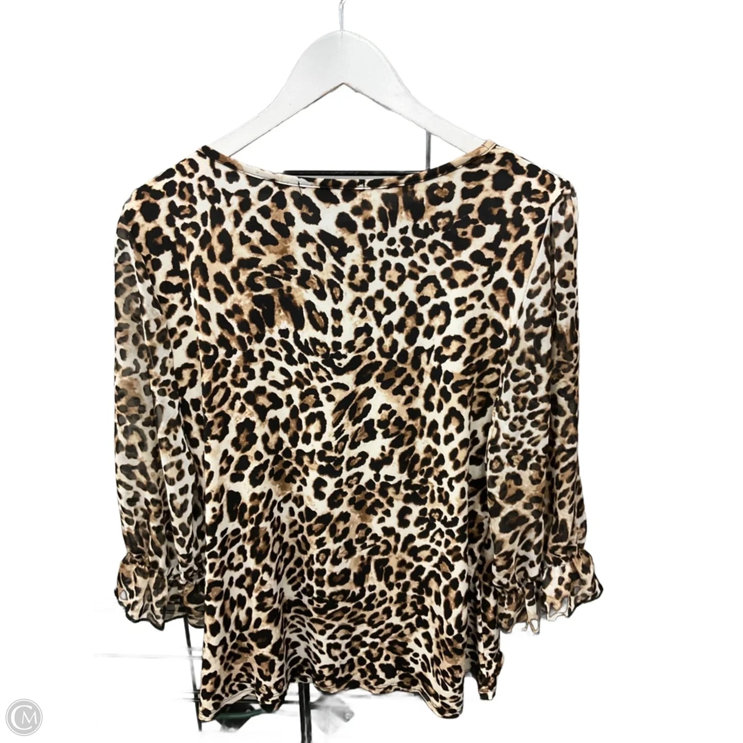 Top 3/4 Sleeve By Clothes Mentor In Animal Print, Size: Xl