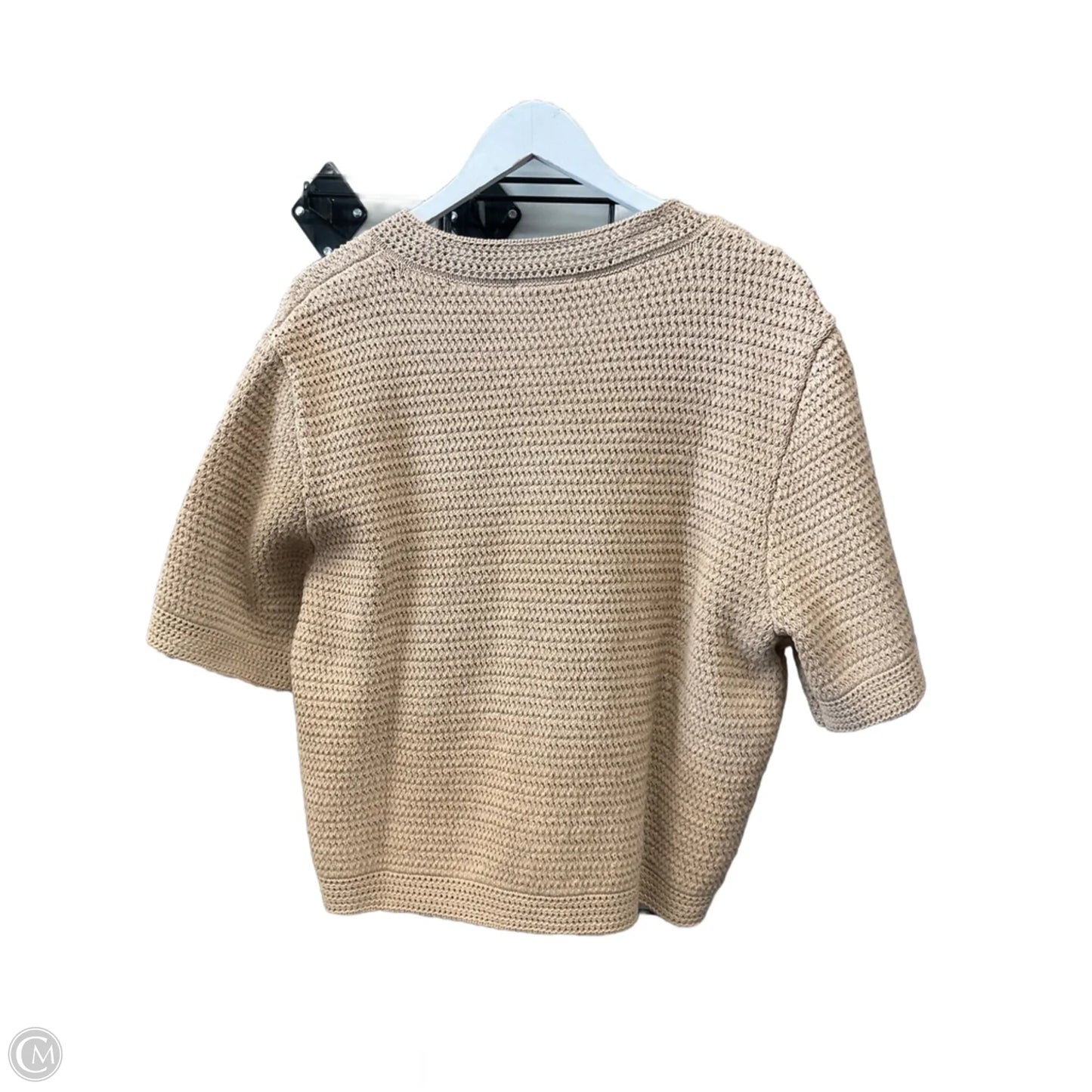Sweater Short Sleeve By Ann Taylor In Tan, Size: Xxl