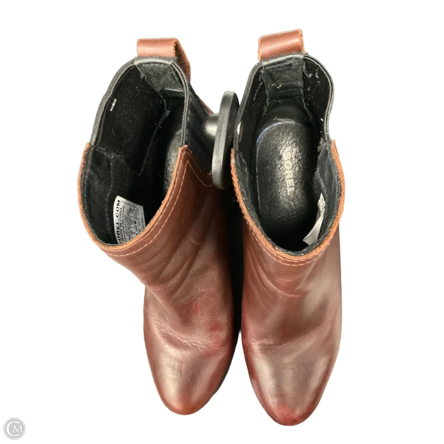 Boots Ankle Heels By Sorel In Brown, Size: 8