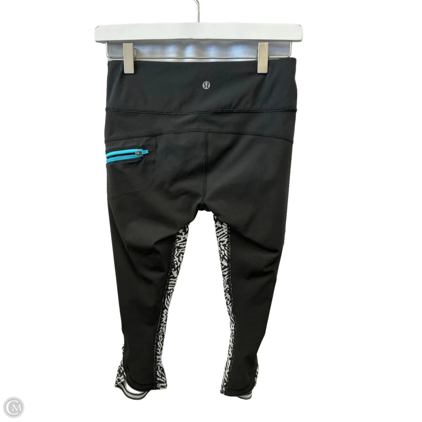 Athletic Capris By Lululemon In Black & White, Size: 4