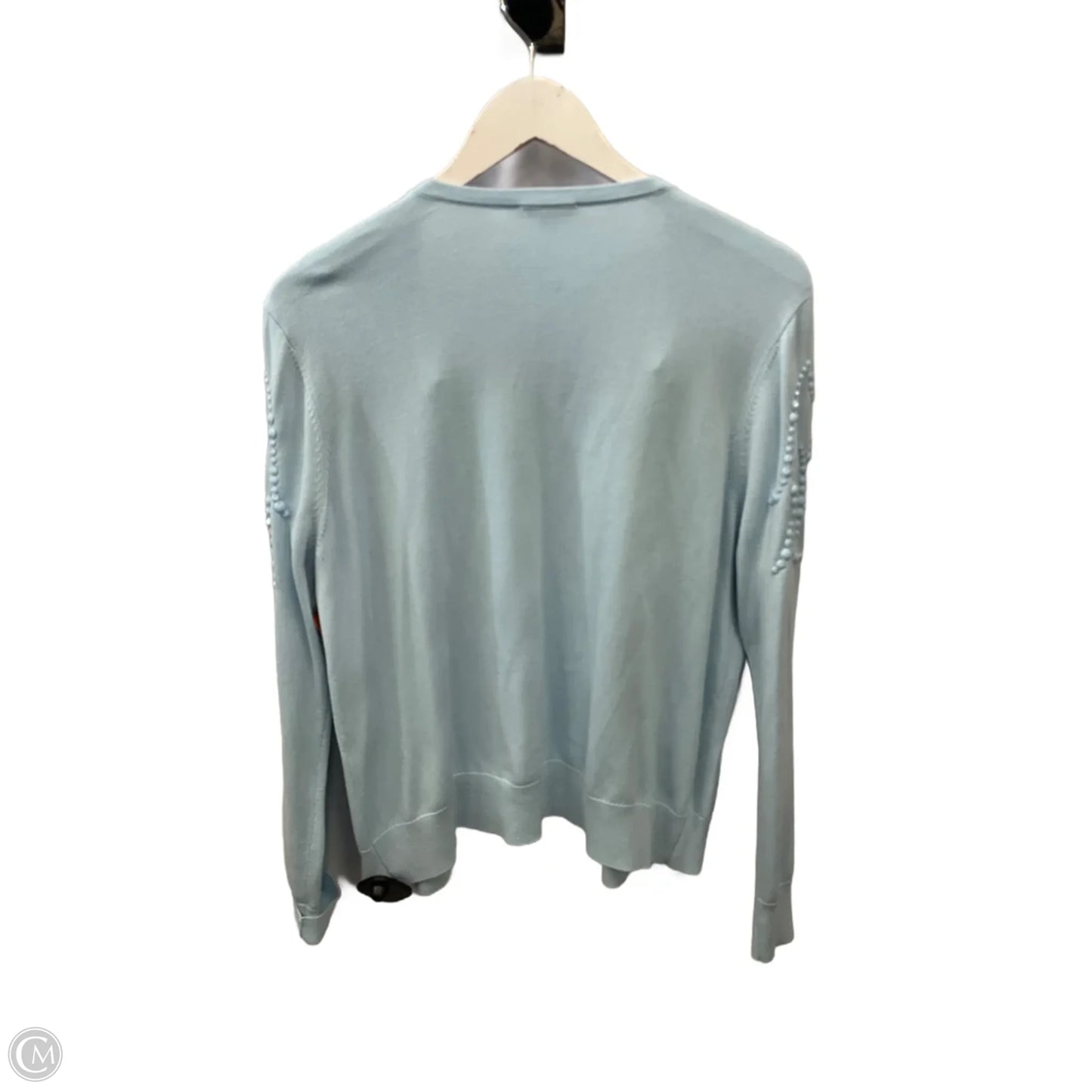 Sweater Cardigan By Chicos In Blue, Size: L