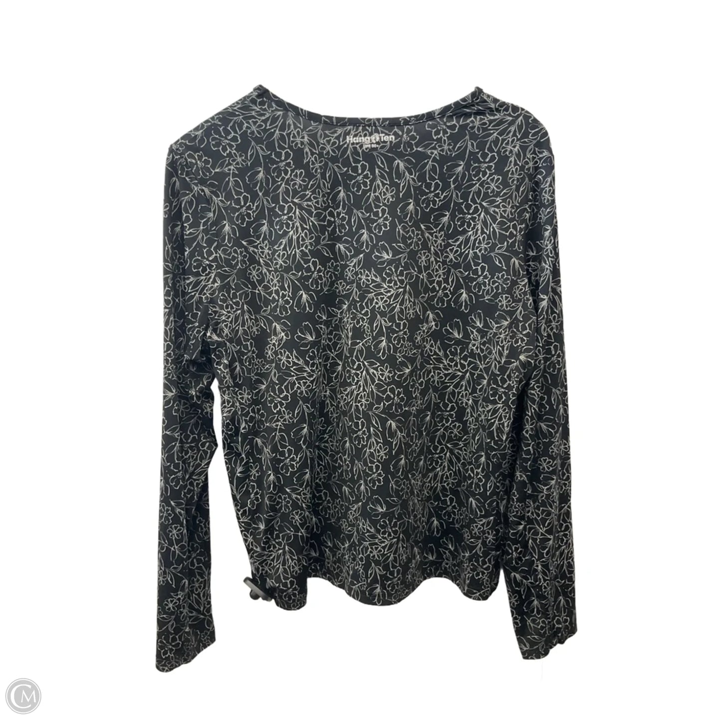 Top Long Sleeve By Hang Ten In Black, Size: Xl