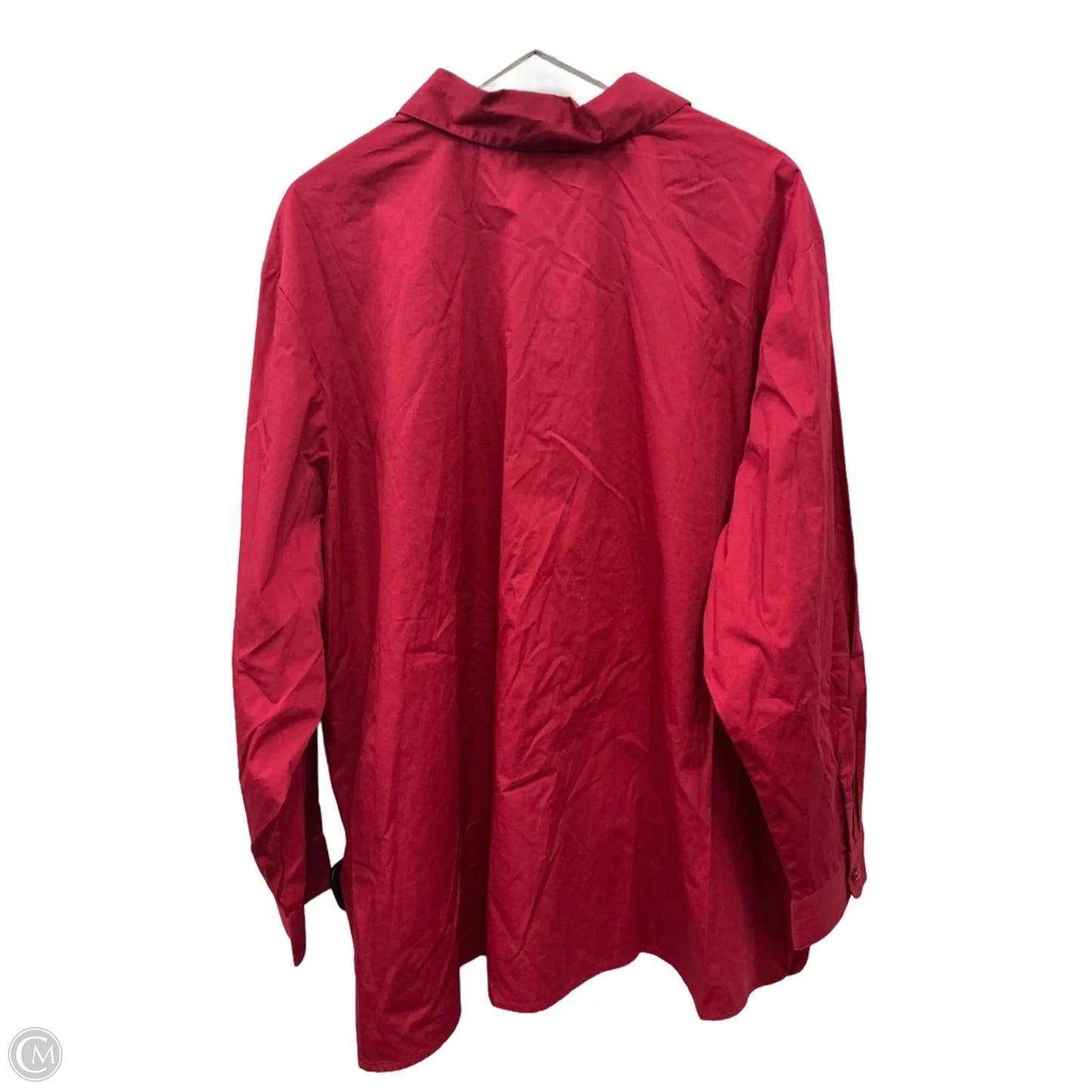 Top Long Sleeve By Bob Mackie Qvc In Red, Size: 3x