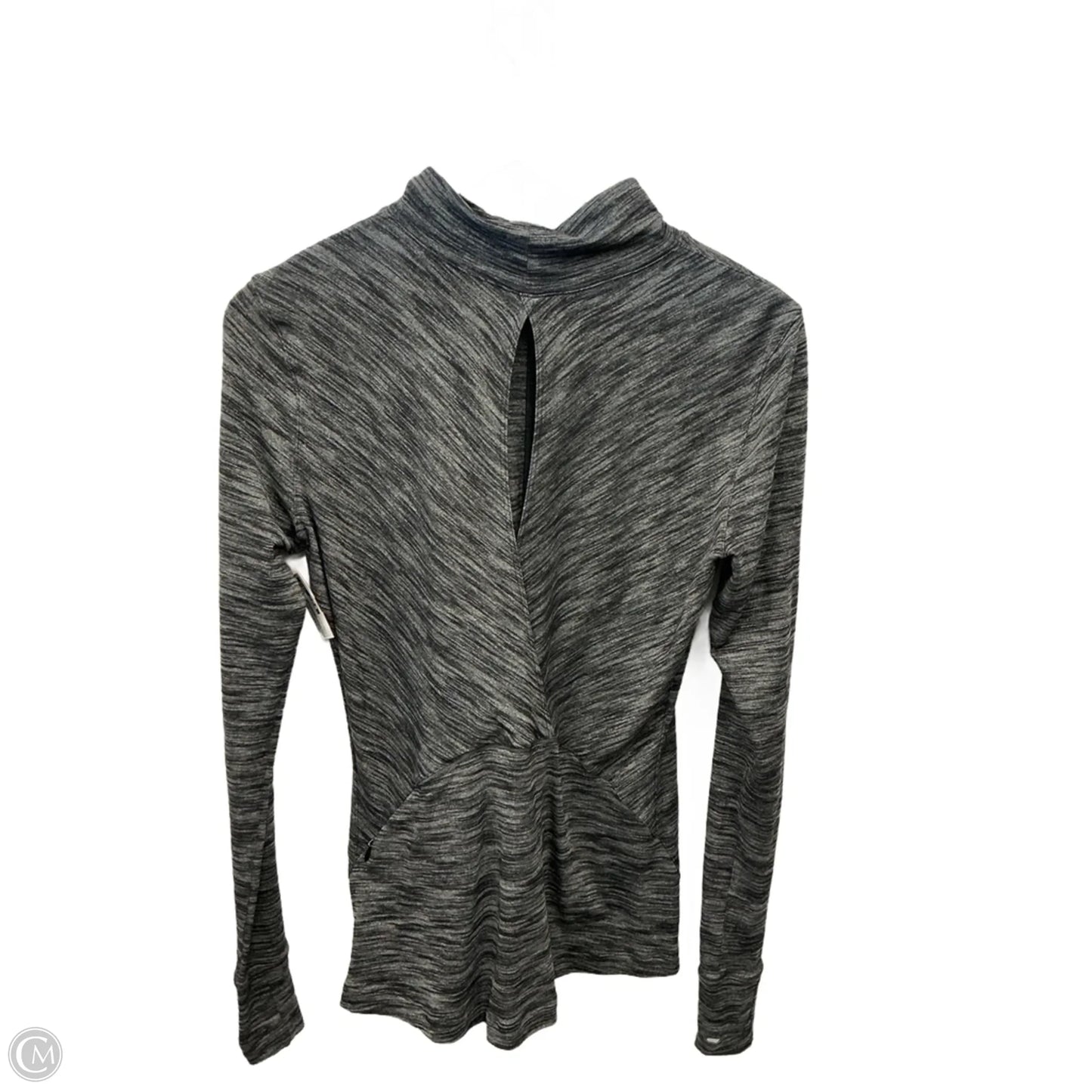 Athletic Top Long Sleeve Collar By Lululemon In Grey, Size: S