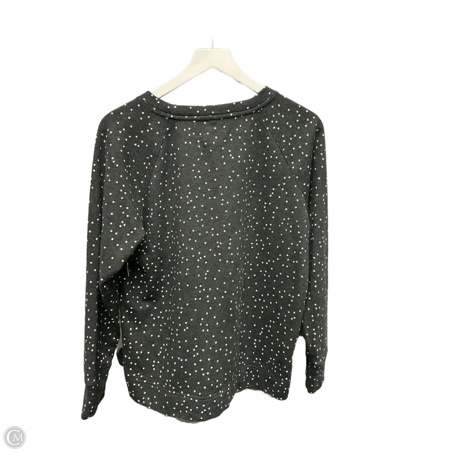 Sweatshirt Collar By Lou And Grey In Grey & White, Size: S