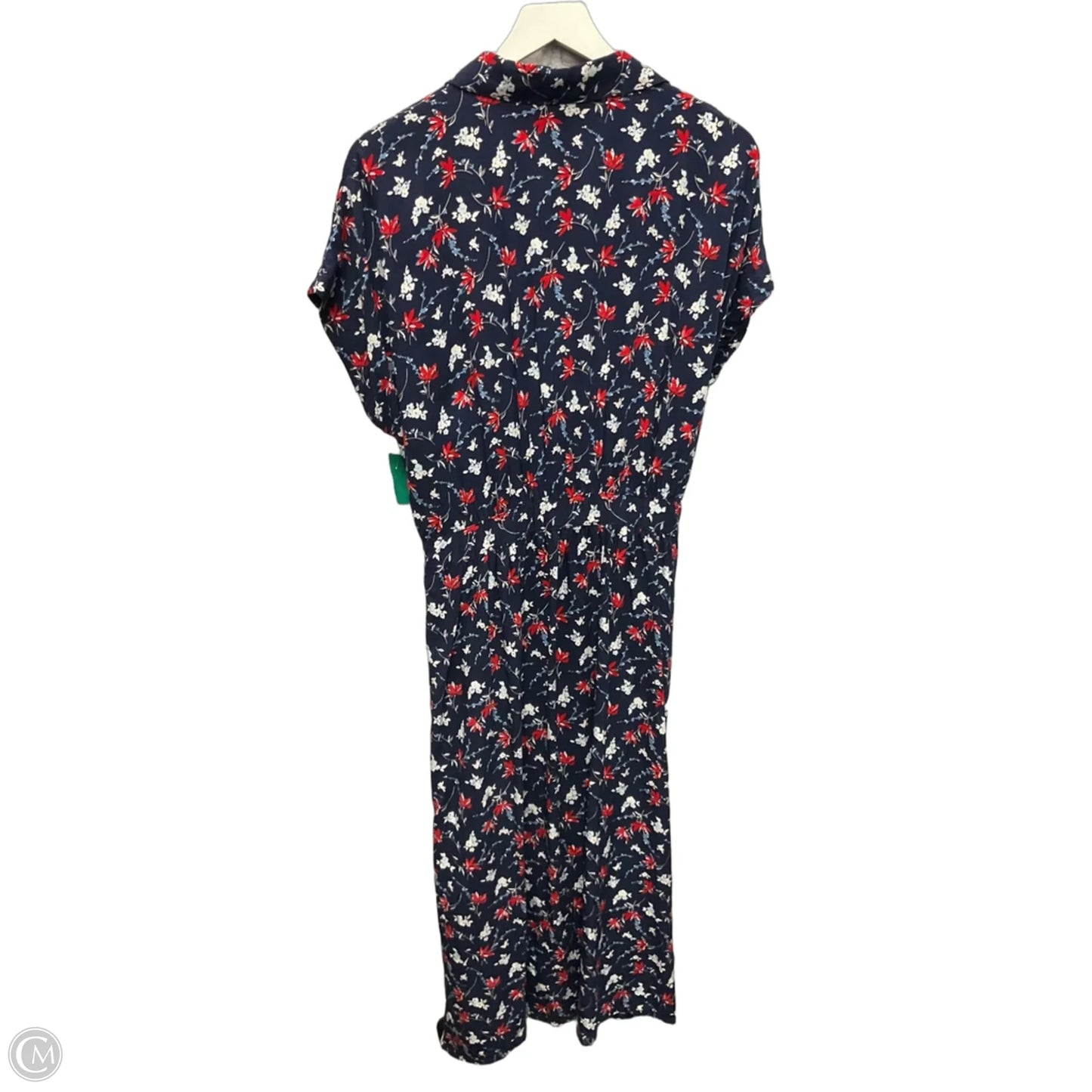 Dress Casual Midi By Chaps In Blue Red & White, Size: Xxl