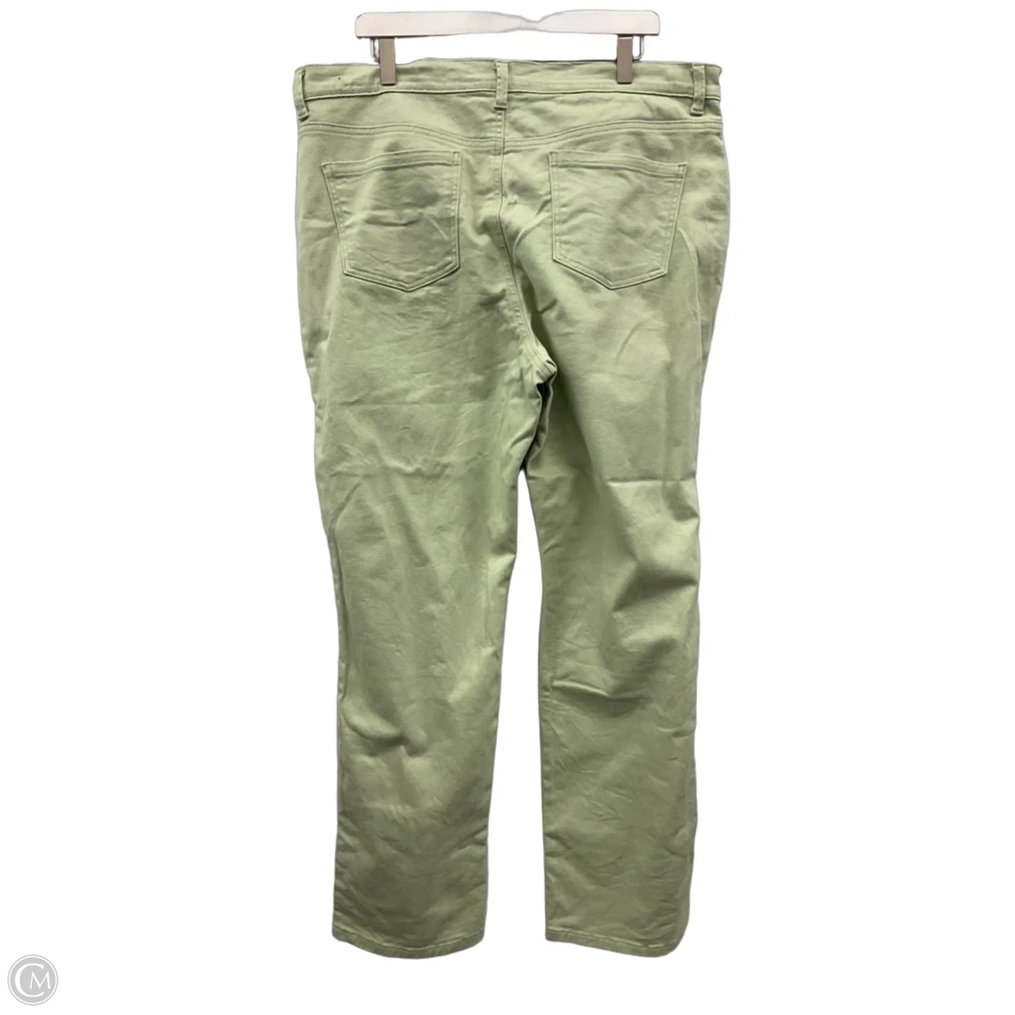 Jeans Straight By Gloria Vanderbilt In Green Denim, Size: 18