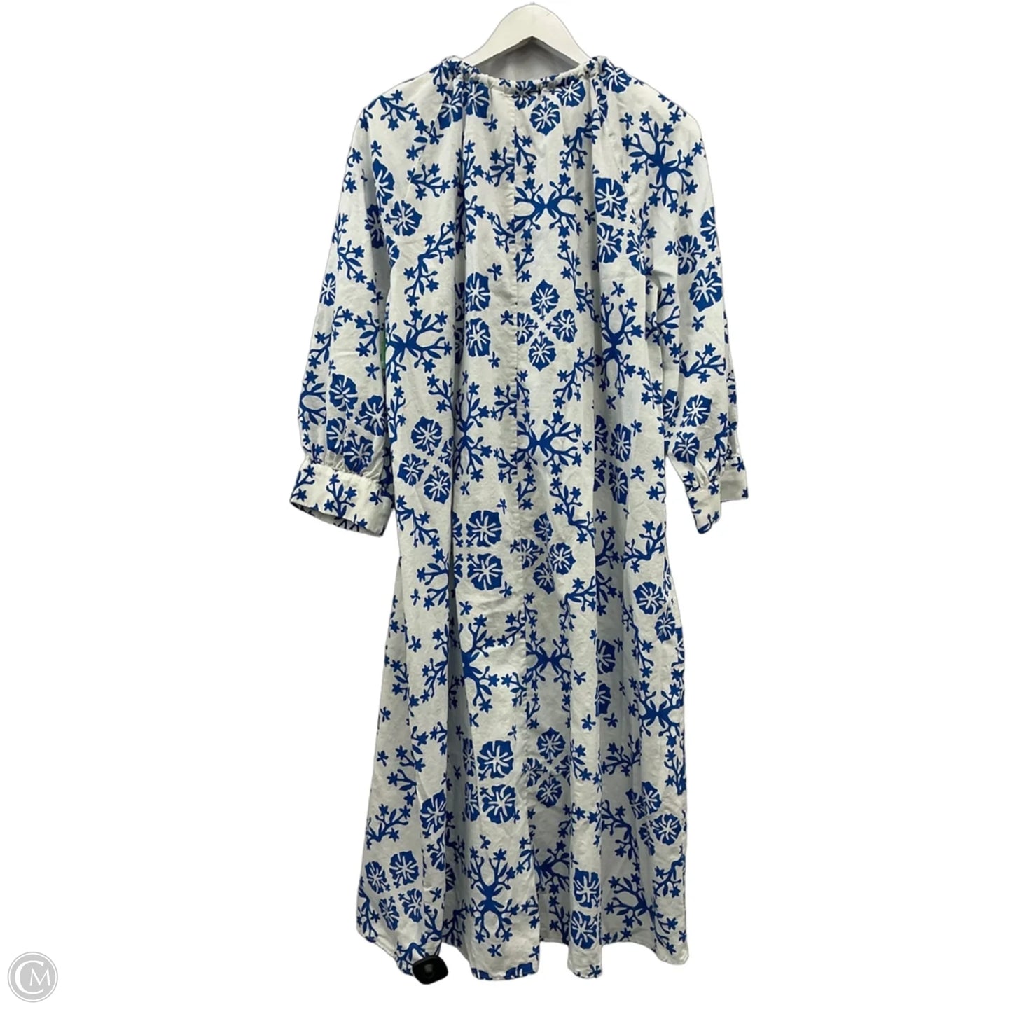 Dress Casual Midi By H&m In Blue & White, Size: S