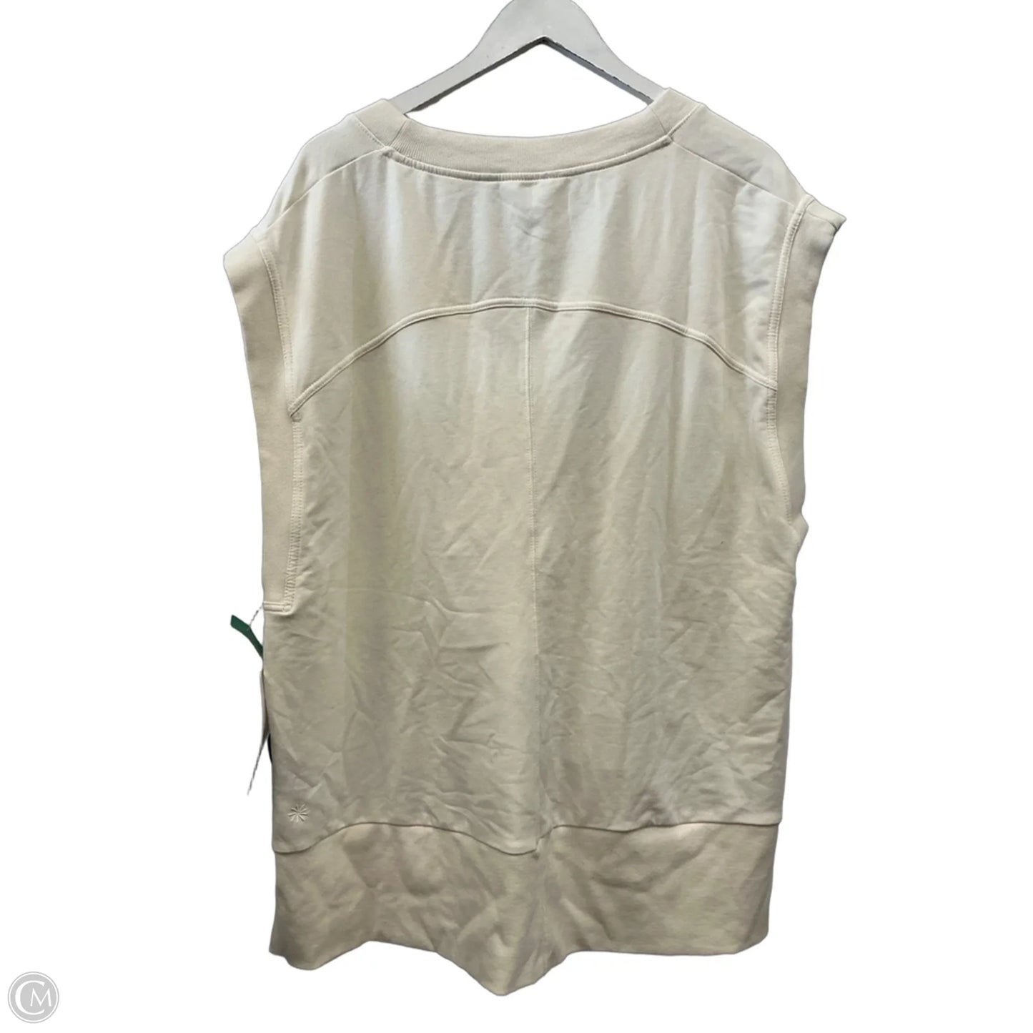 Athletic Top Short Sleeve By Athleta In Cream, Size: 1x