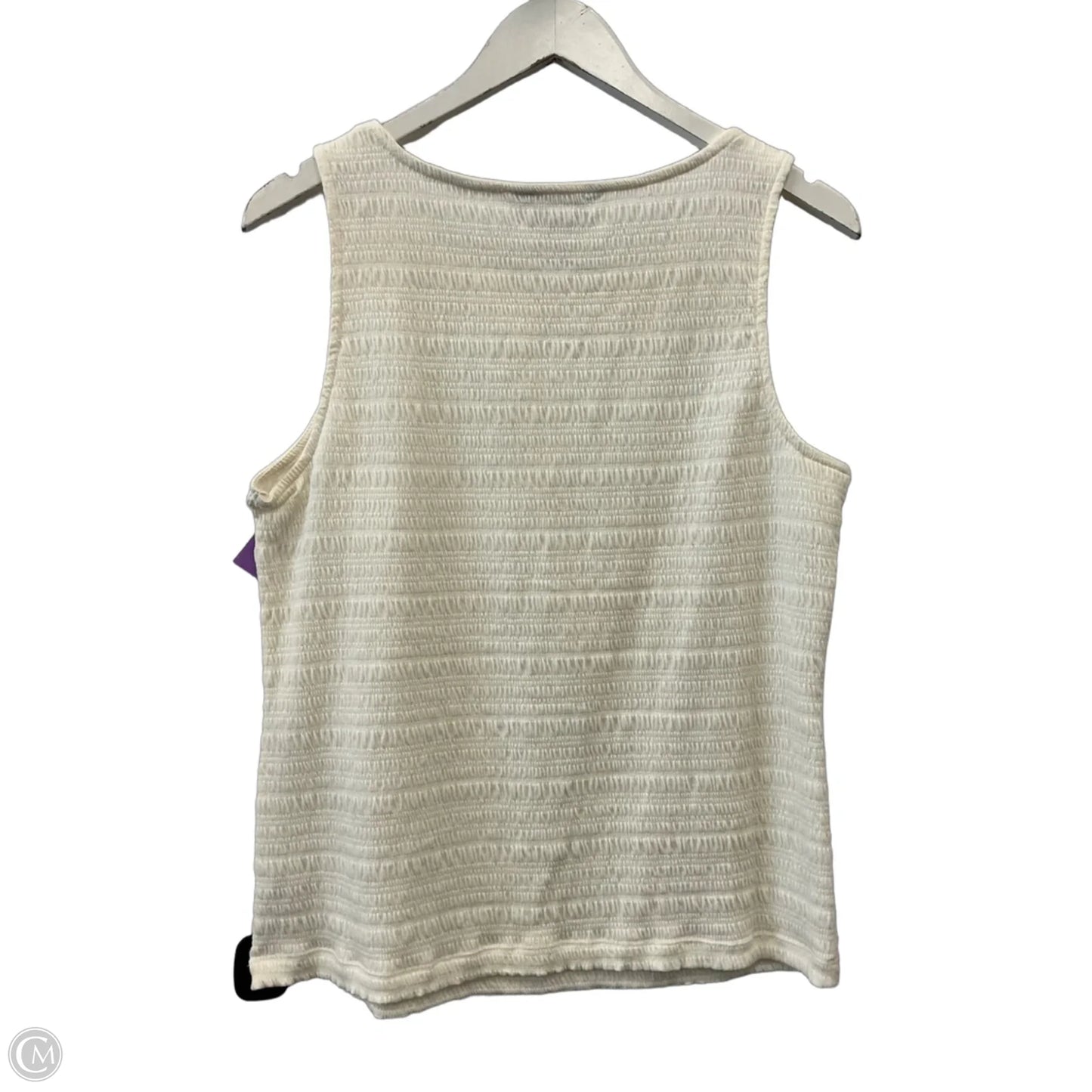 Top Sleeveless By Croft And Barrow In Cream, Size: M