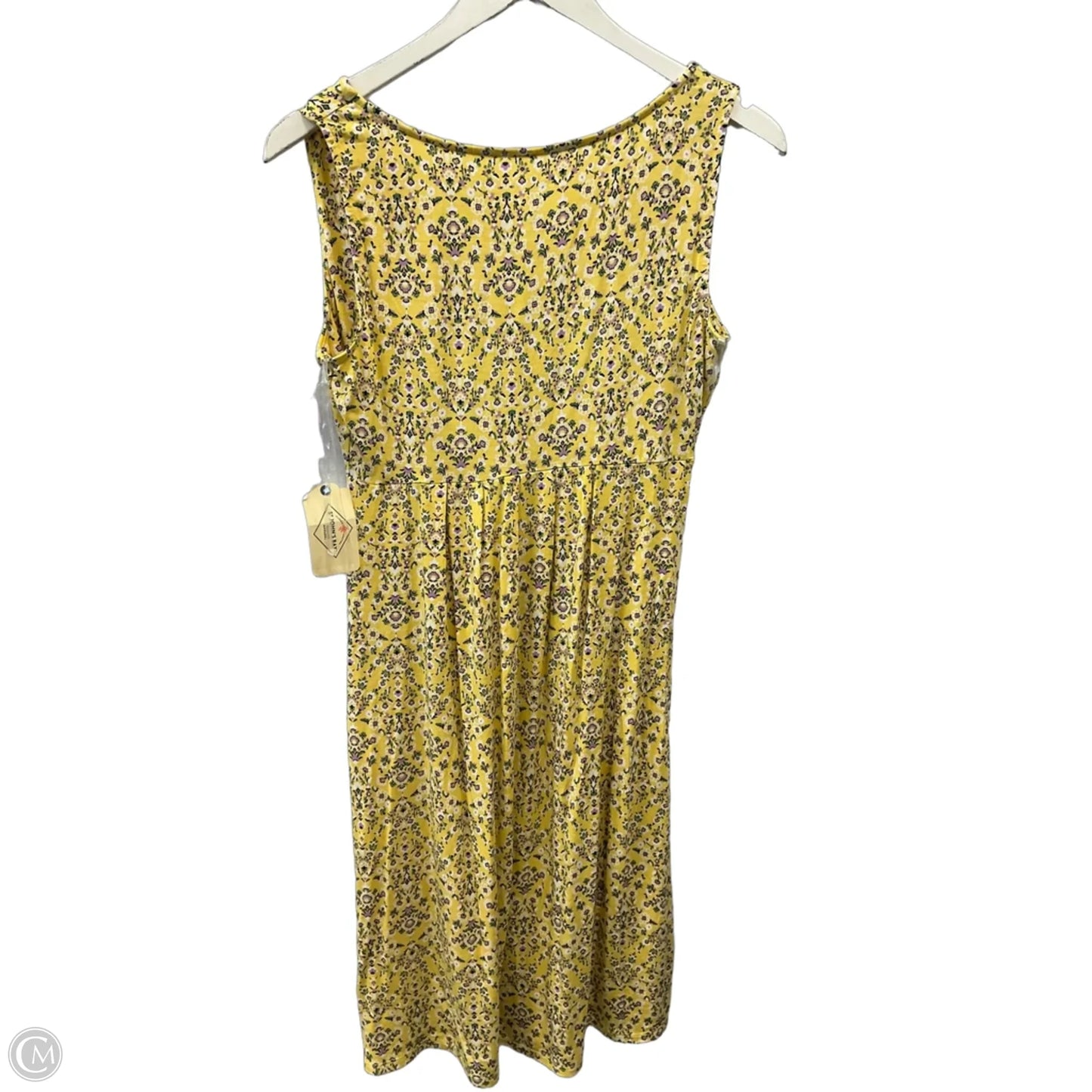 Dress Casual Midi By St Johns Bay In Yellow, Size: M