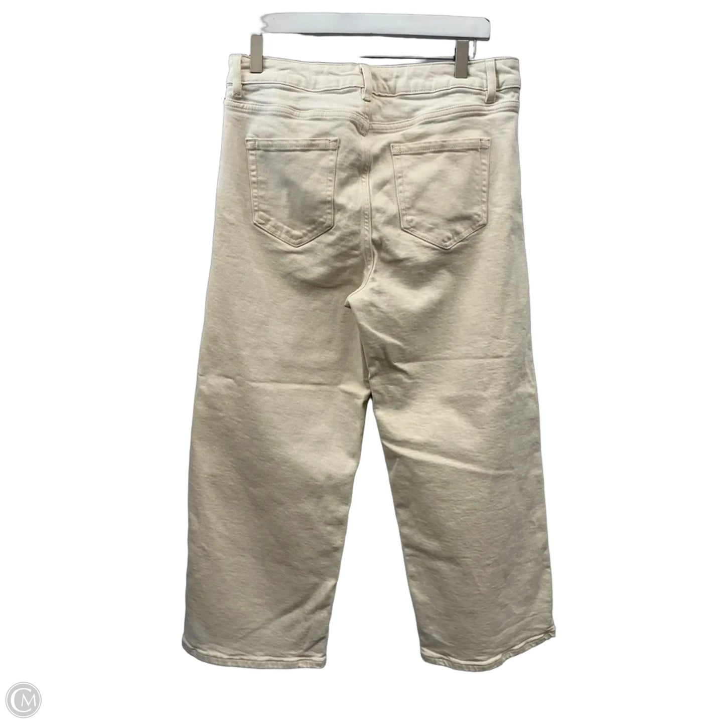 Jeans Cropped By J. Jill In Cream Denim, Size: 12