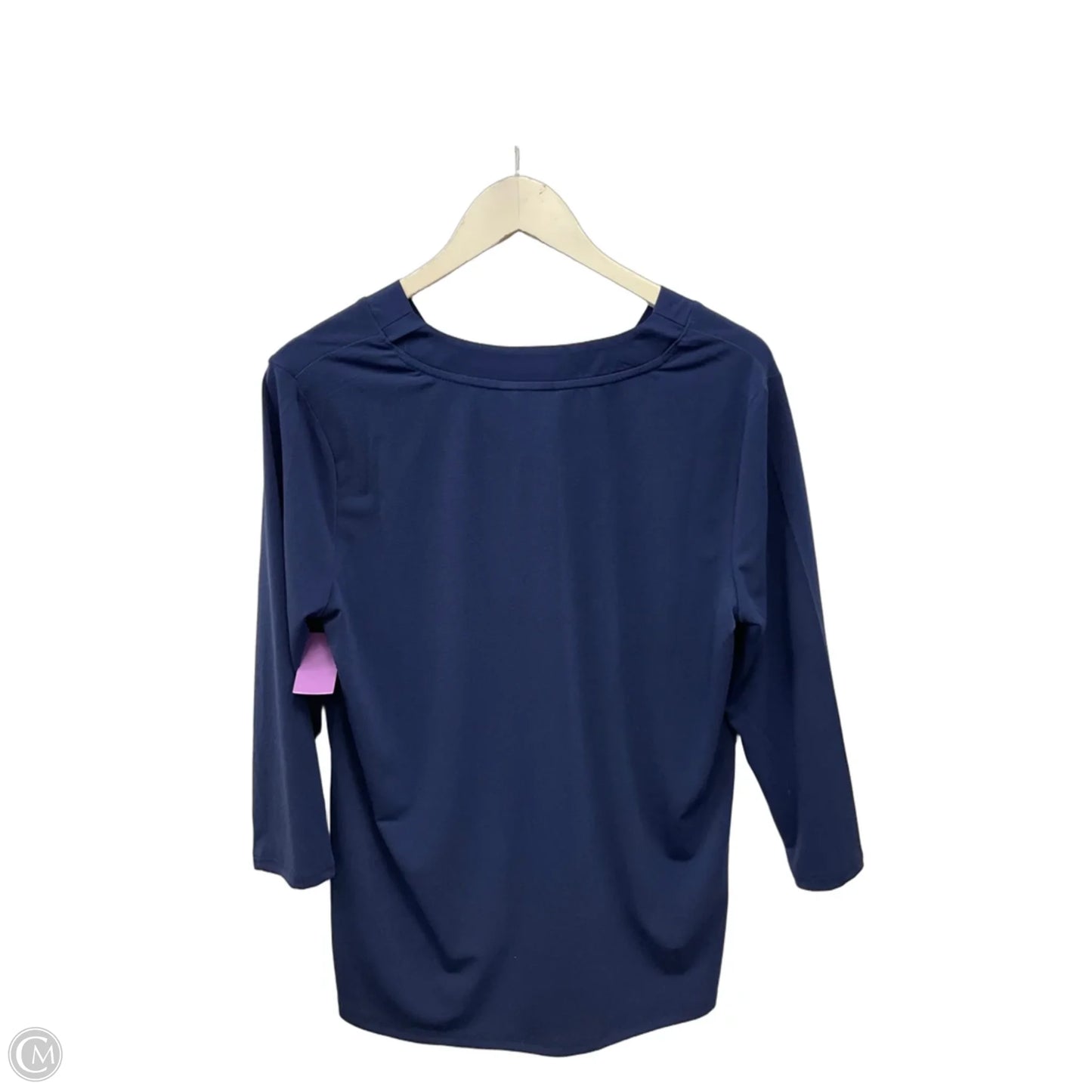 Top 3/4 Sleeve By Banana Republic In Blue, Size: M