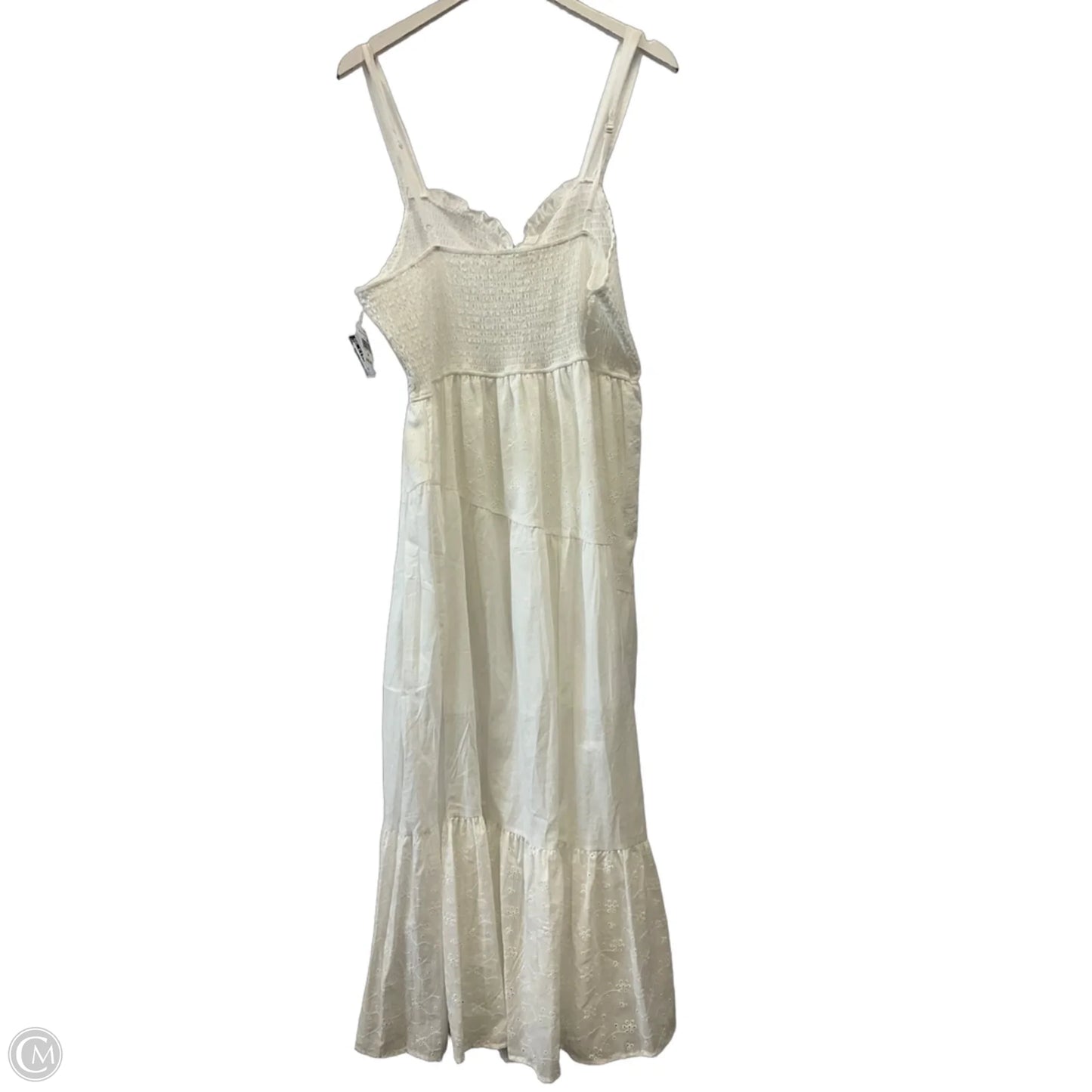 Dress Casual Maxi By Ultra Flirt In White, Size: 3x