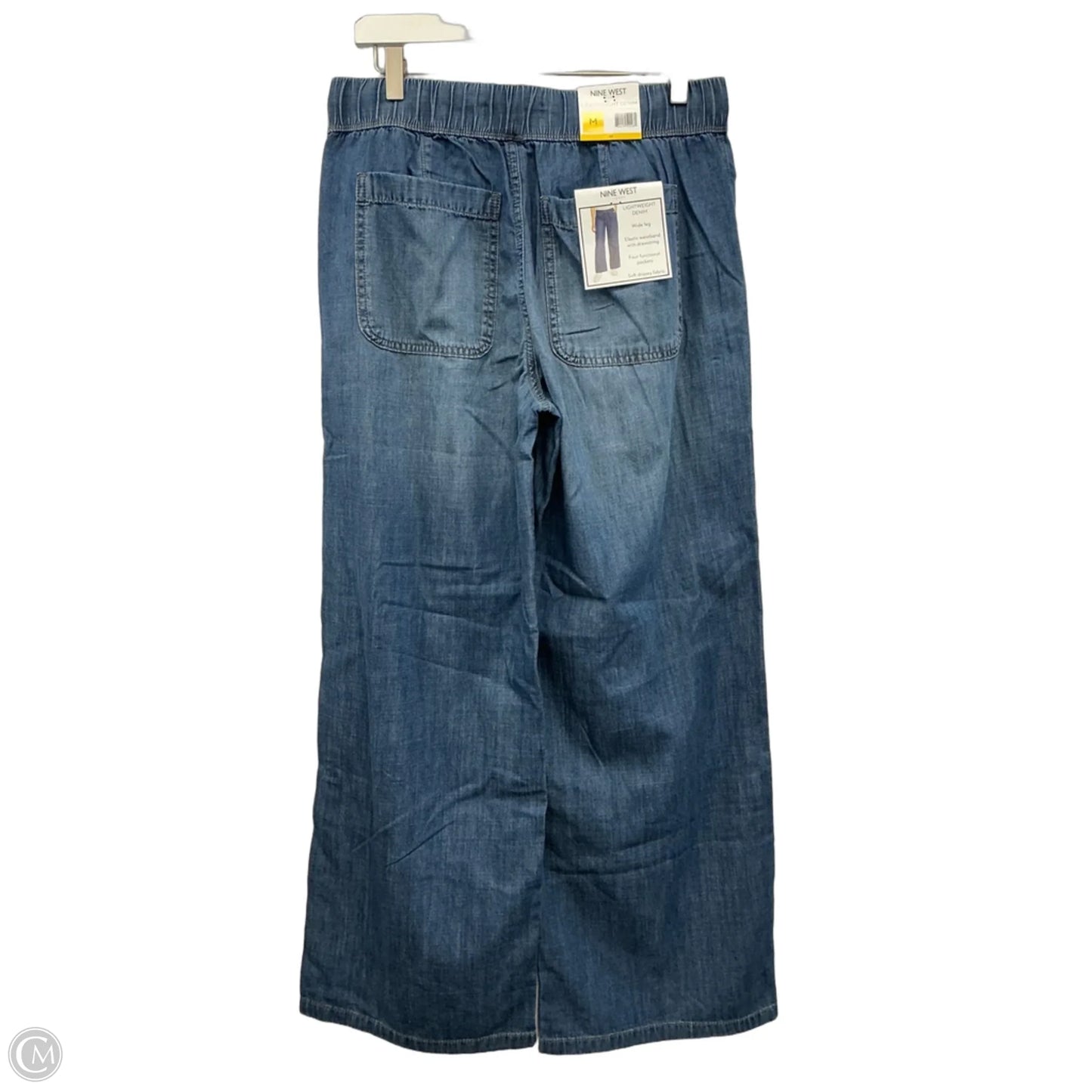 Jeans Wide Leg By Nine West Apparel In Blue Denim, Size: M