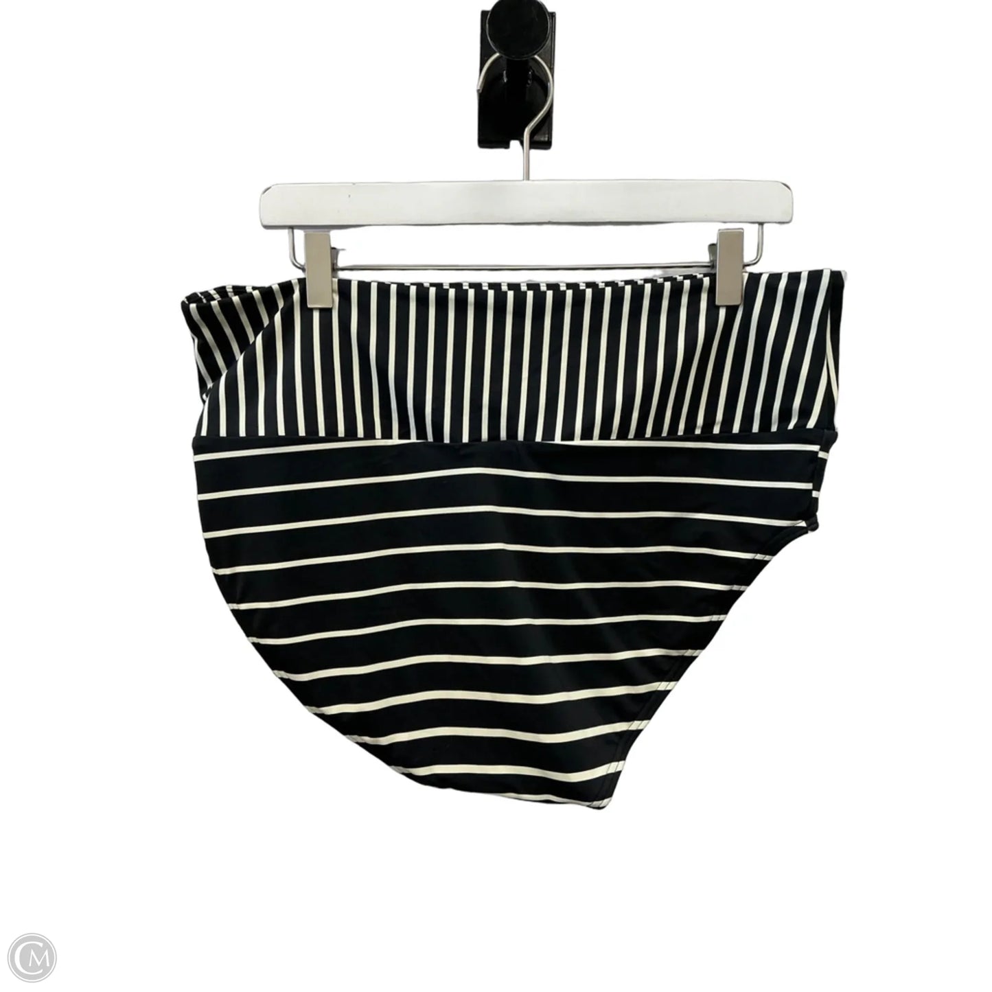 Swimsuit 2pc By Lands End In Black & Cream, Size: L