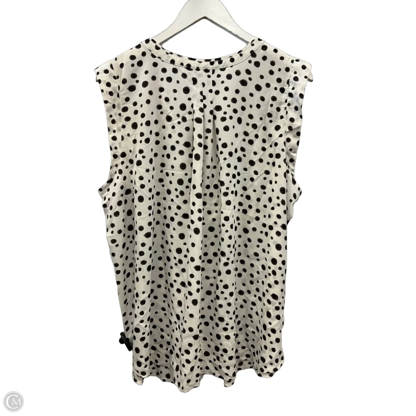 Top Short Sleeve By Loft In Black & White, Size: 1x