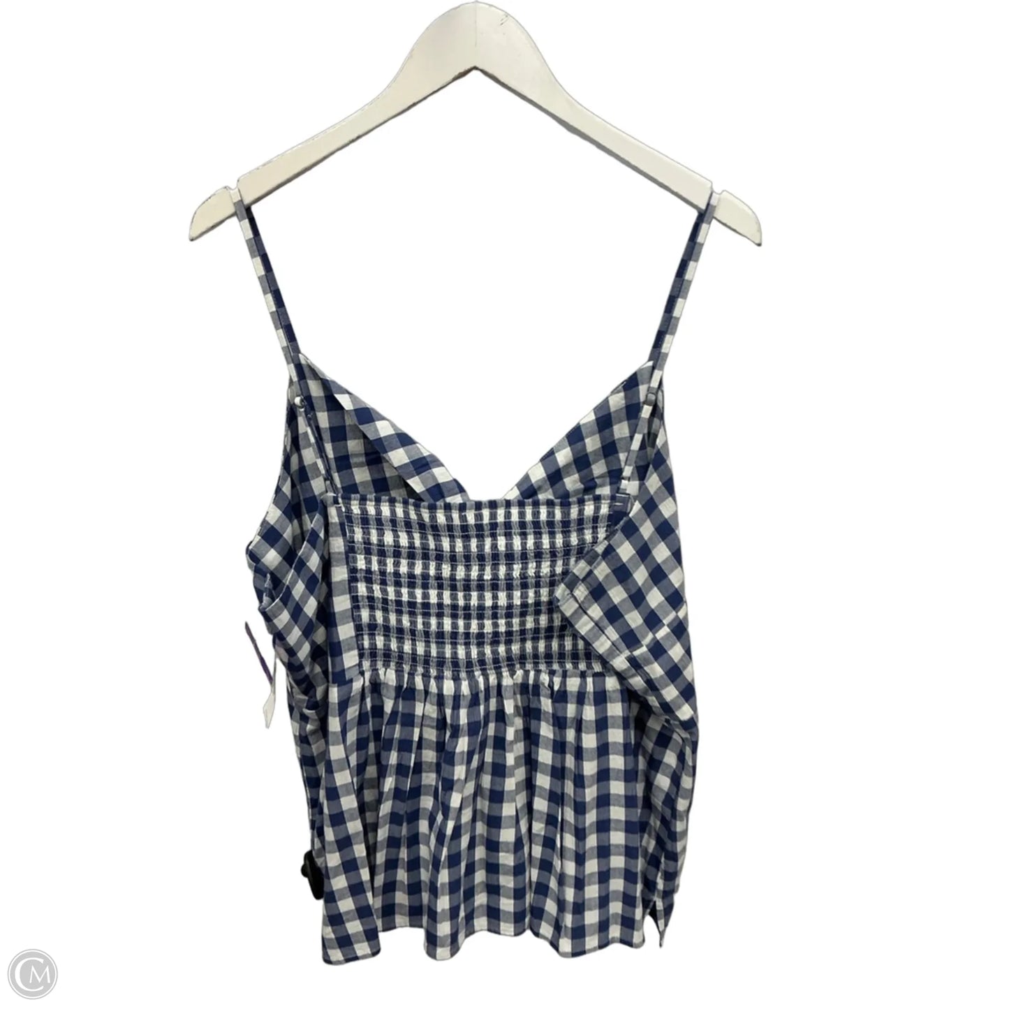Top Sleeveless By Old Navy In Blue & White, Size: Xxl