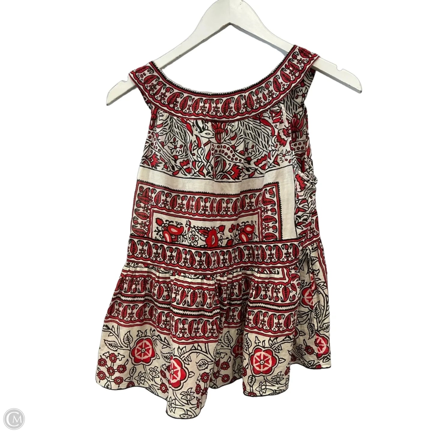 Top Sleeveless By Anna Sui In Red & White, Size: S
