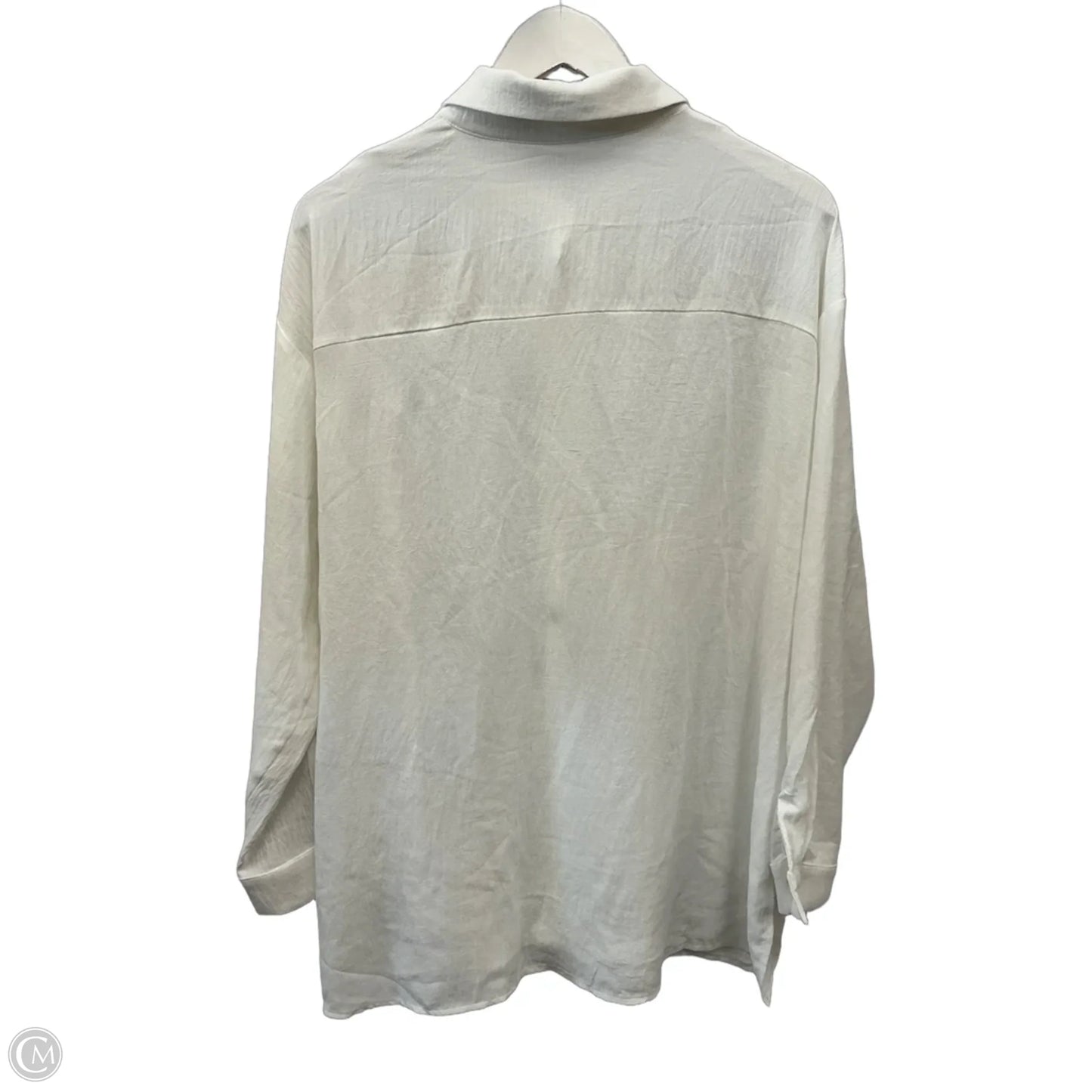 Top Long Sleeve By Clothes Mentor In White, Size: M