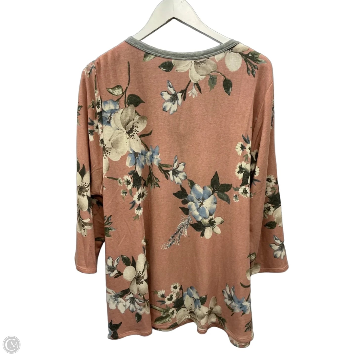 Top Long Sleeve By Dear Scarlett In Peach, Size: 2x