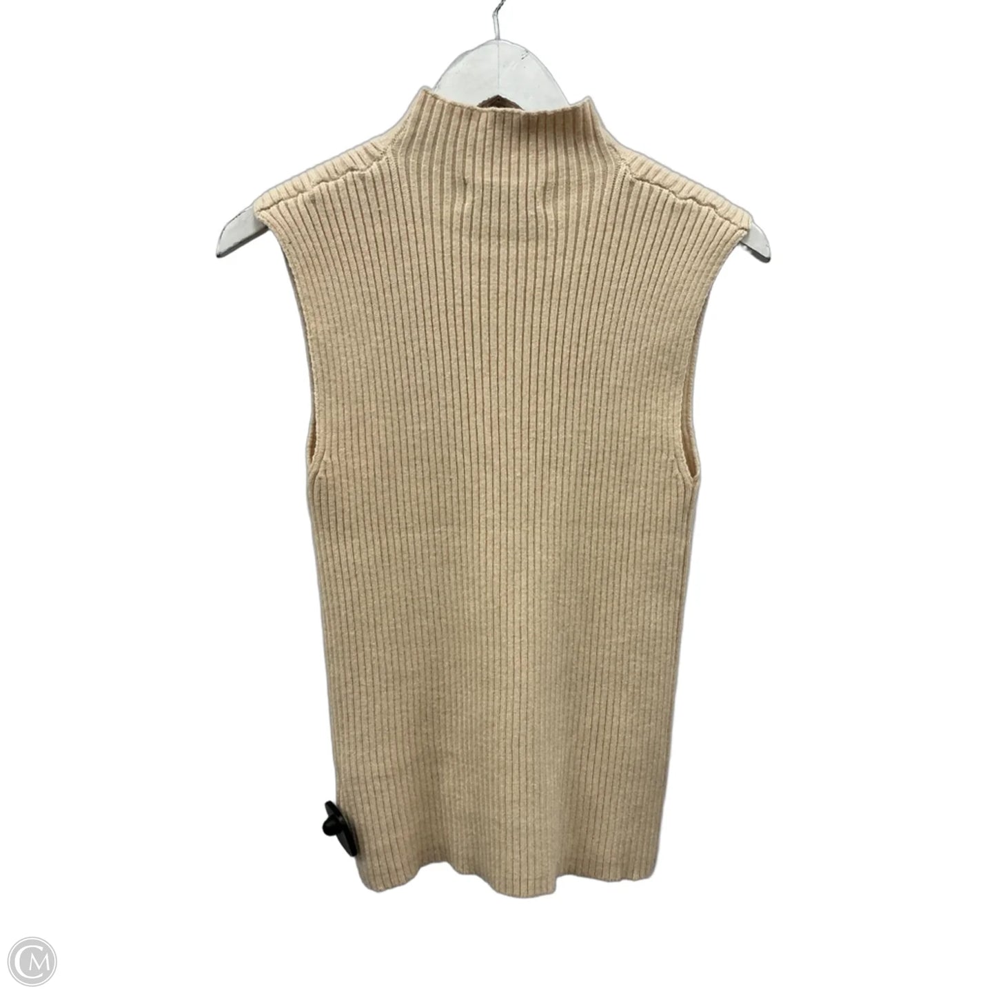 Sweater Short Sleeve By Clothes Mentor In Cream, Size: M