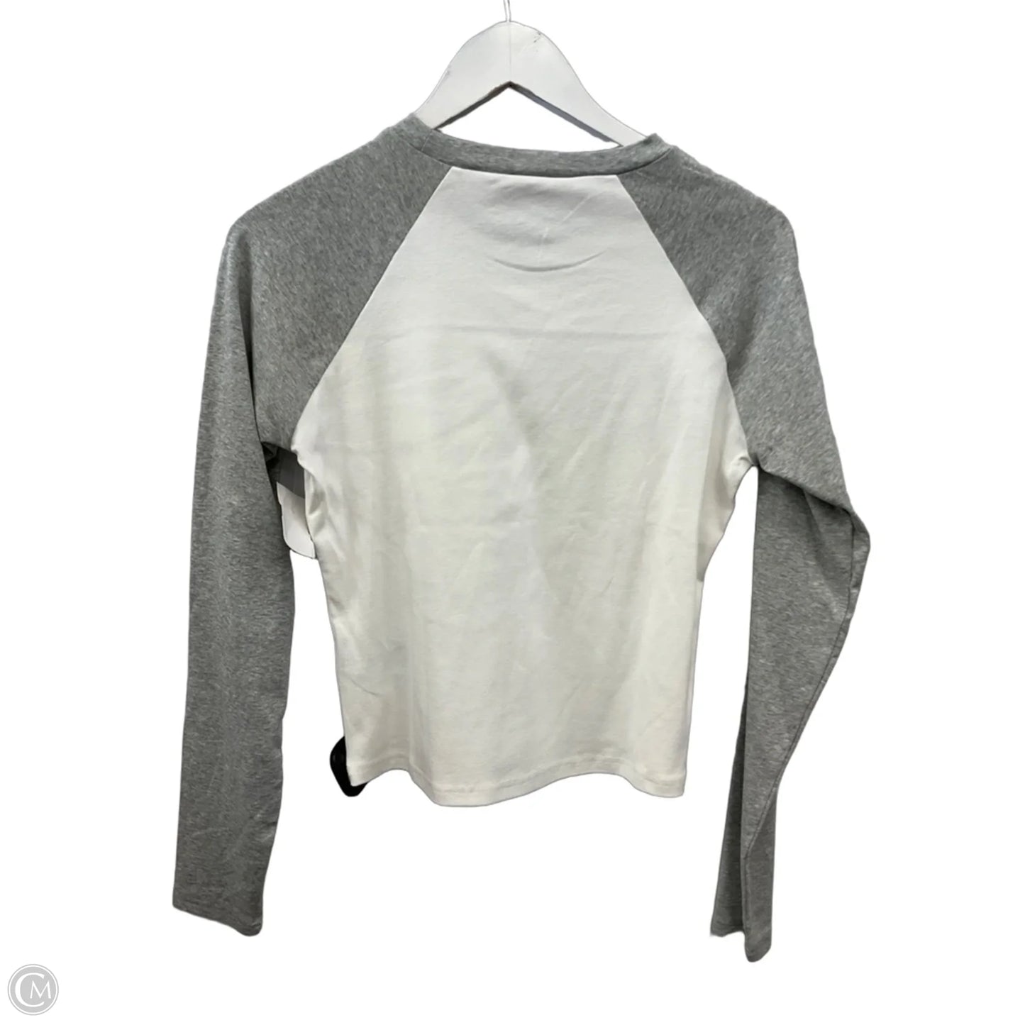 Top Long Sleeve By Edikted In Grey & White, Size: S