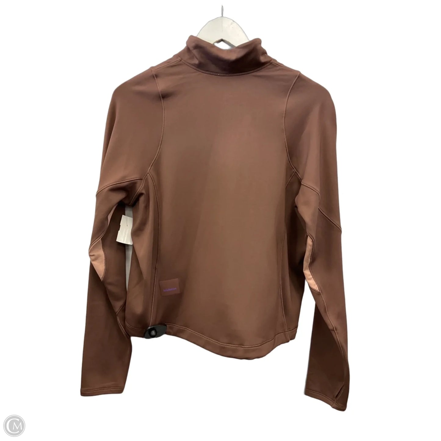 Athletic Top Long Sleeve Collar By Lululemon In Brown, Size: S