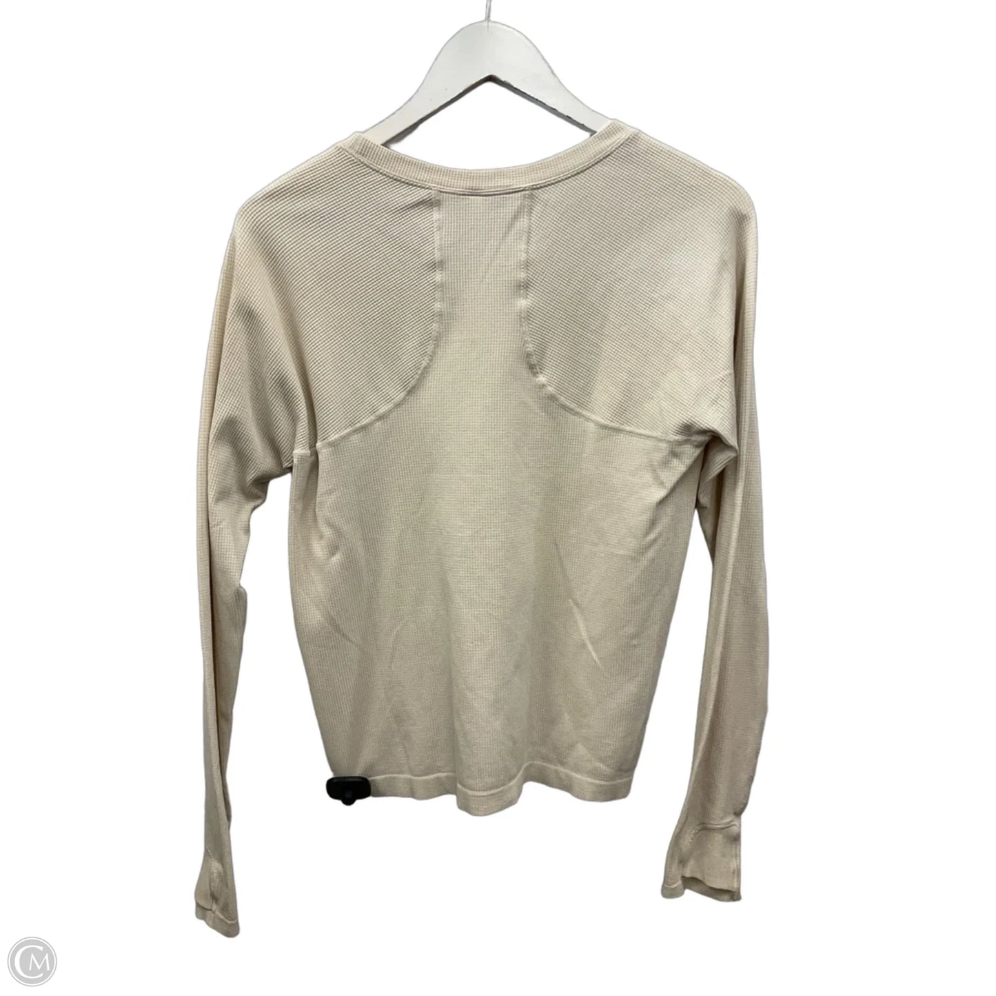 Athletic Top Long Sleeve Crewneck By Clothes Mentor In Ivory, Size: M