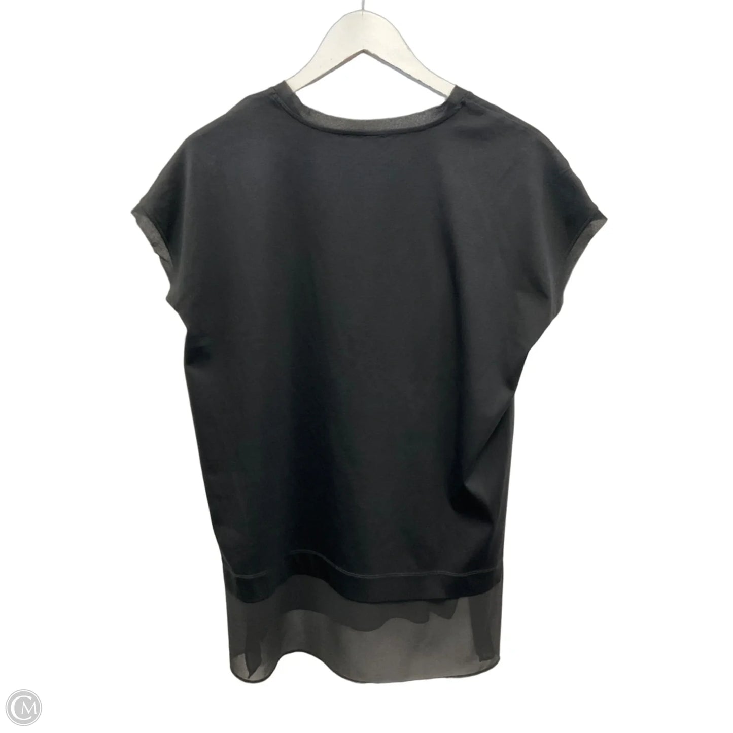 Top Short Sleeve By Black Label In Black, Size: M