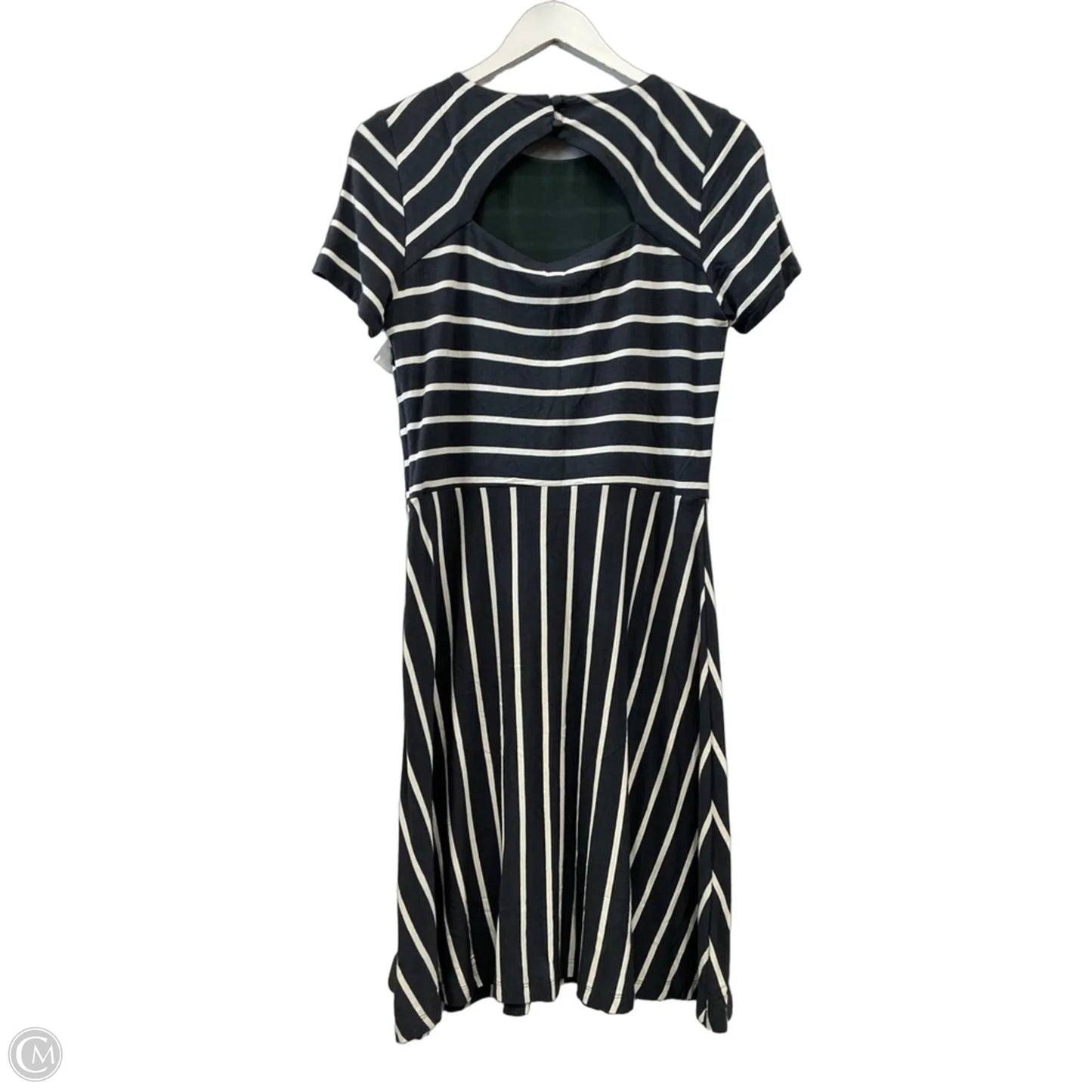 Dress Casual Midi By Loft In Grey & White, Size: S