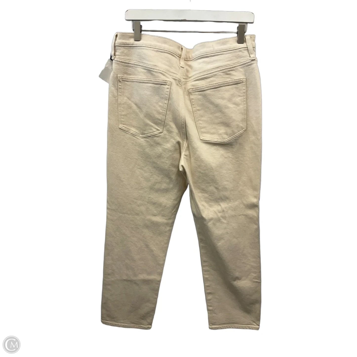 Jeans Straight By J. Crew In Cream Denim, Size: 12