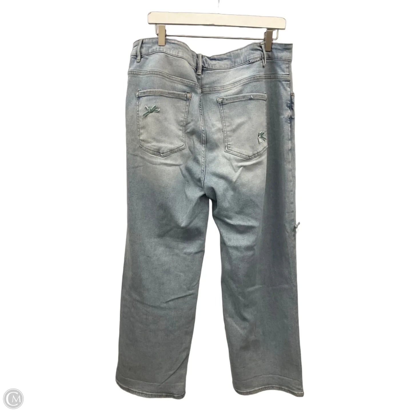 Jeans Wide Leg By Risen In Blue Denim, Size: 1x