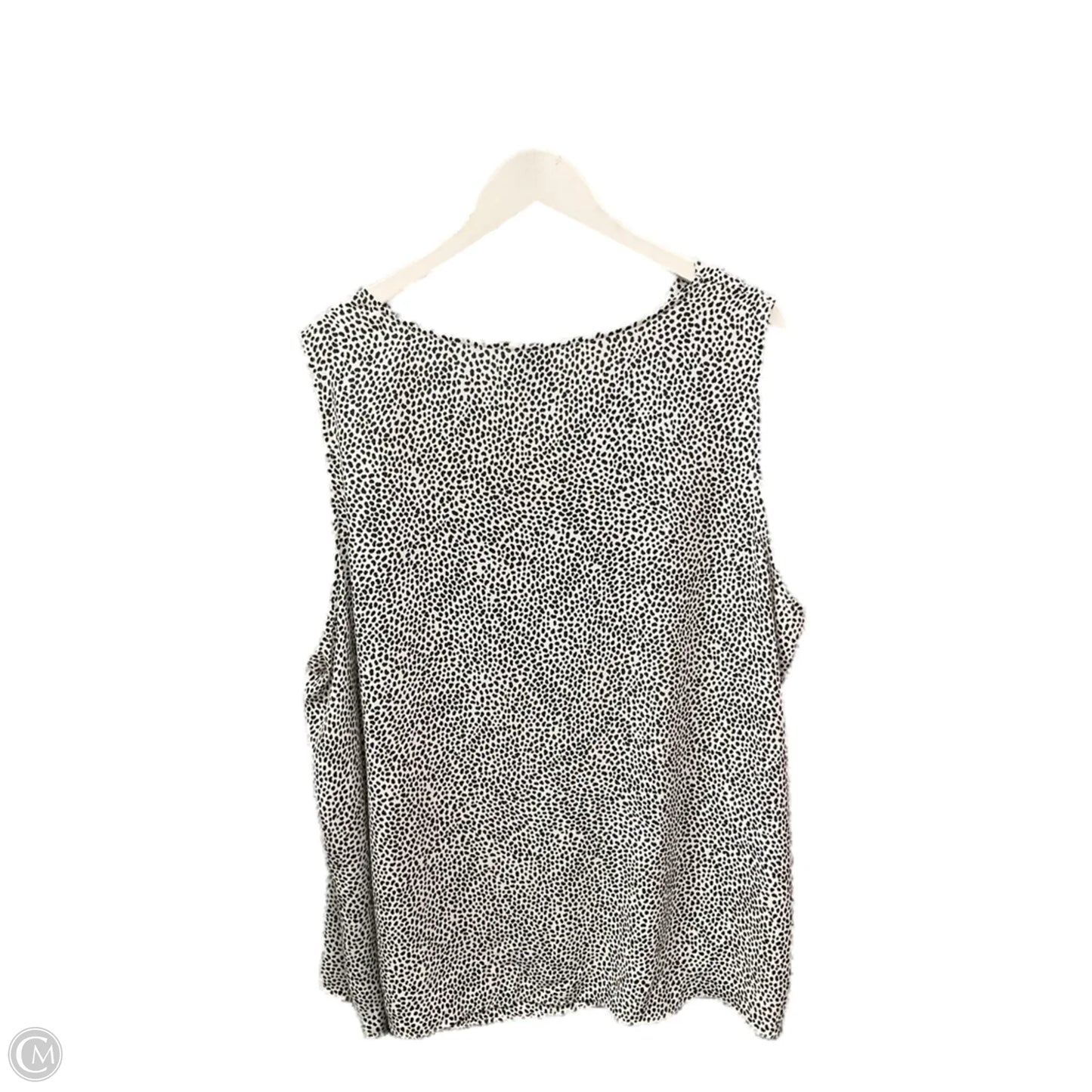 Top Sleeveless By Worthington In Black & White, Size: 3x