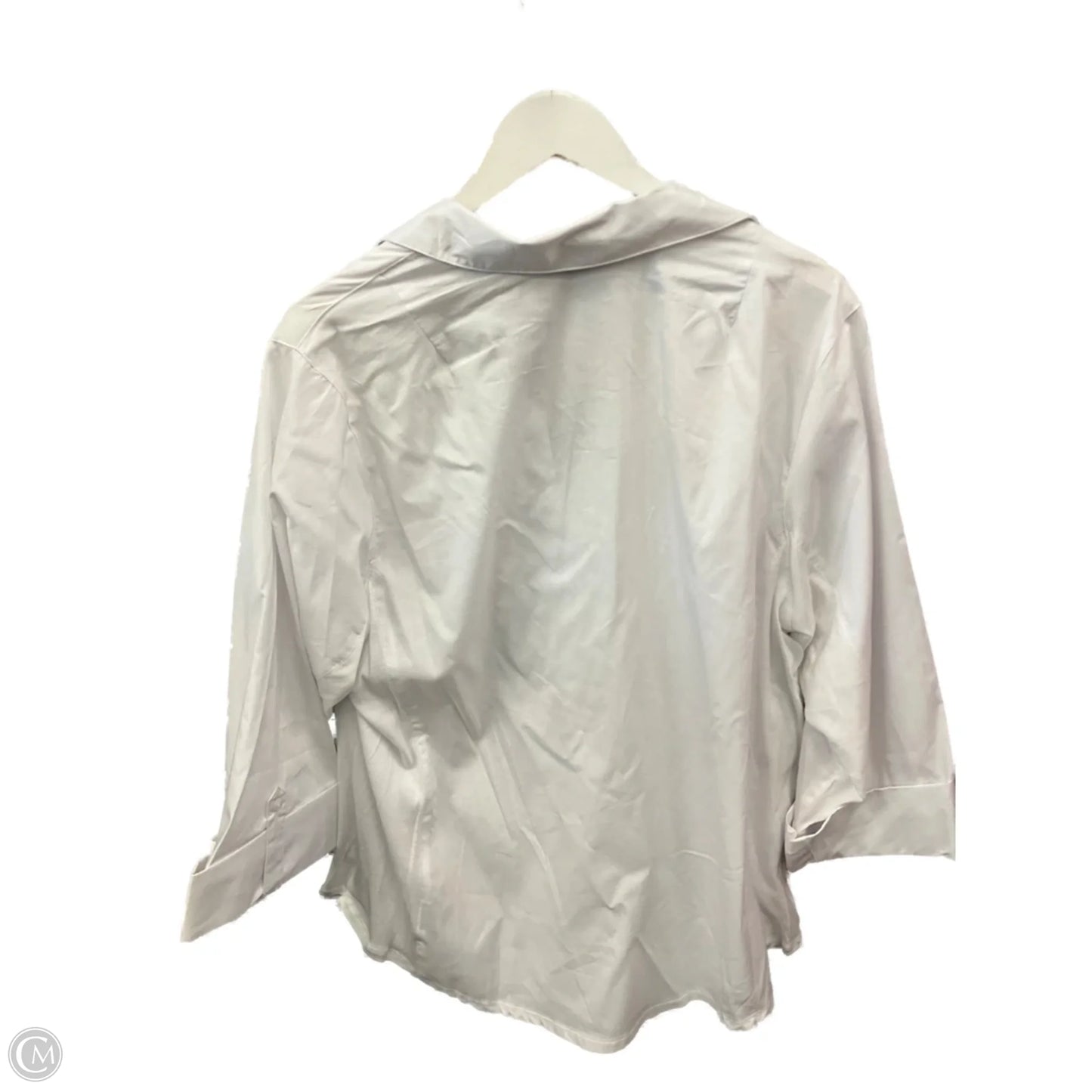 Top 3/4 Sleeve By Zac And Rachel In White, Size: 3x