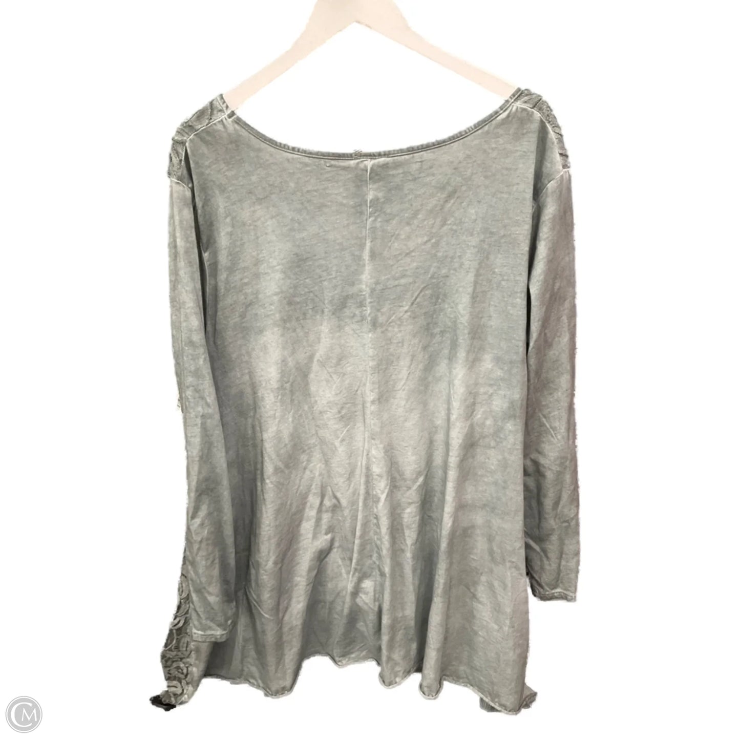 Tunic 3/4 Sleeve By Clothes Mentor In Green, Size: Xxl