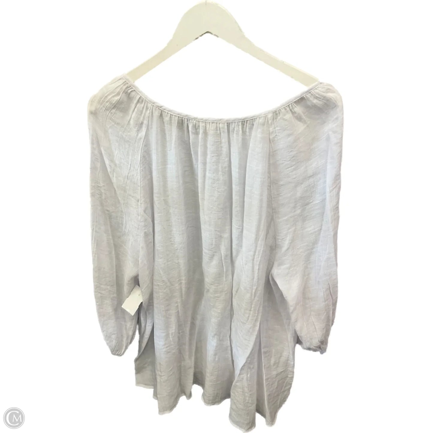 Top 3/4 Sleeve By Clothes Mentor In White, Size: 2x