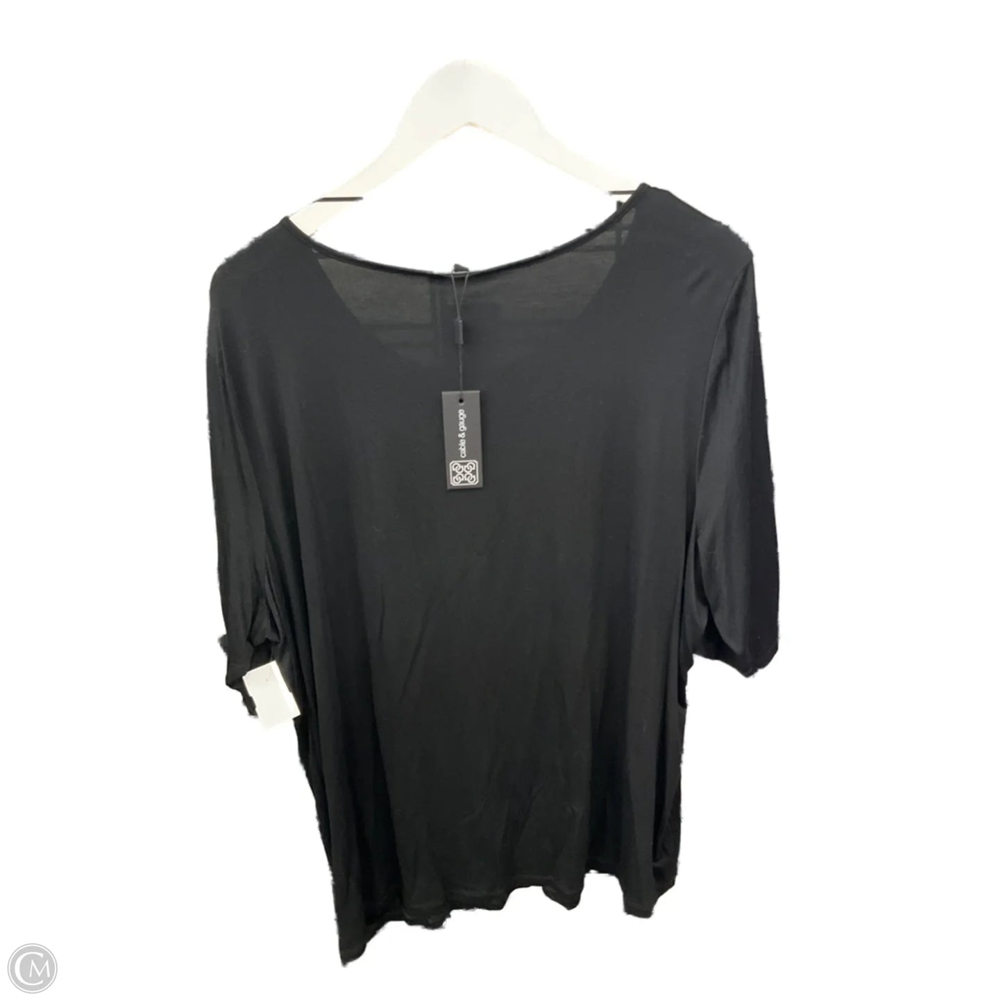 Top Short Sleeve By Cable And Gauge In Black, Size: 2x