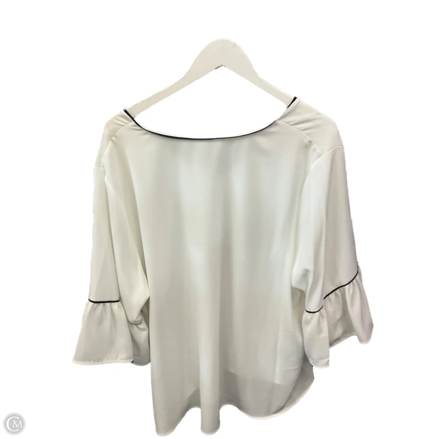 Top 3/4 Sleeve By Calvin Klein In White, Size: 3x