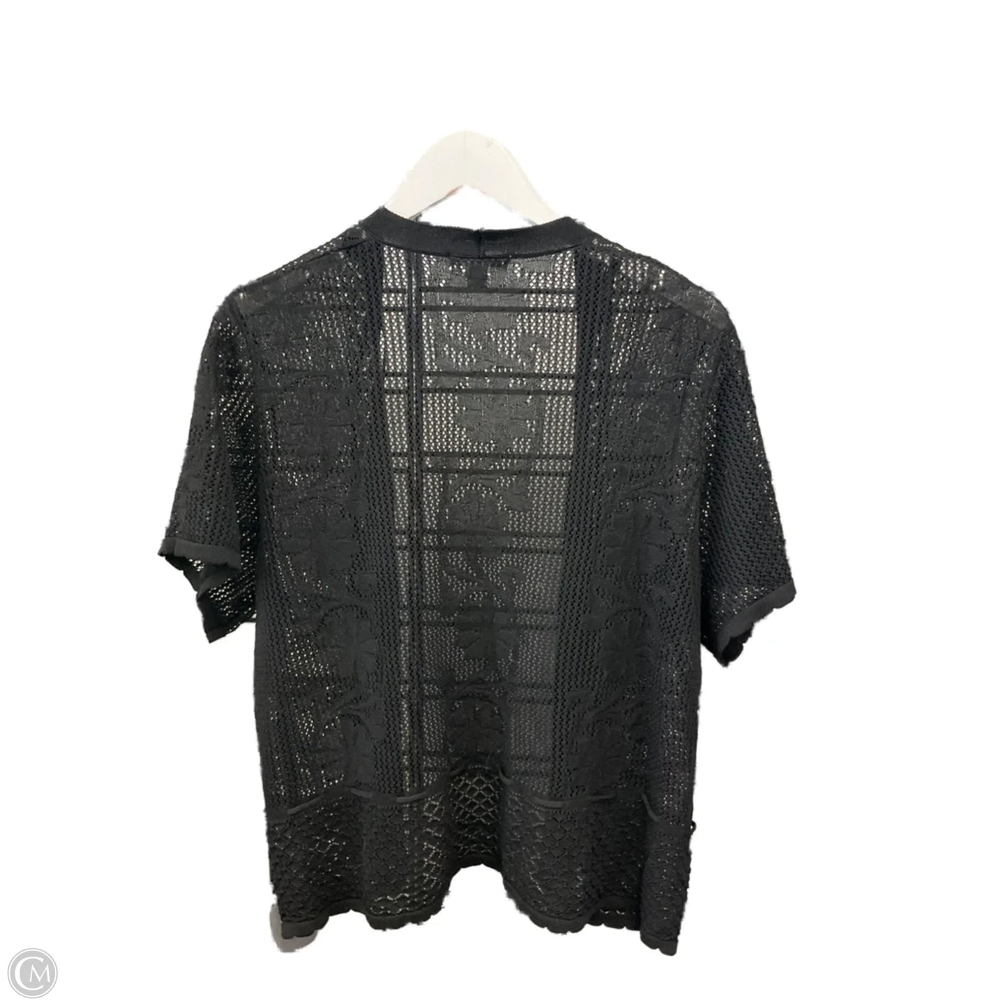 Sweater Cardigan By Cato In Black, Size: 1x