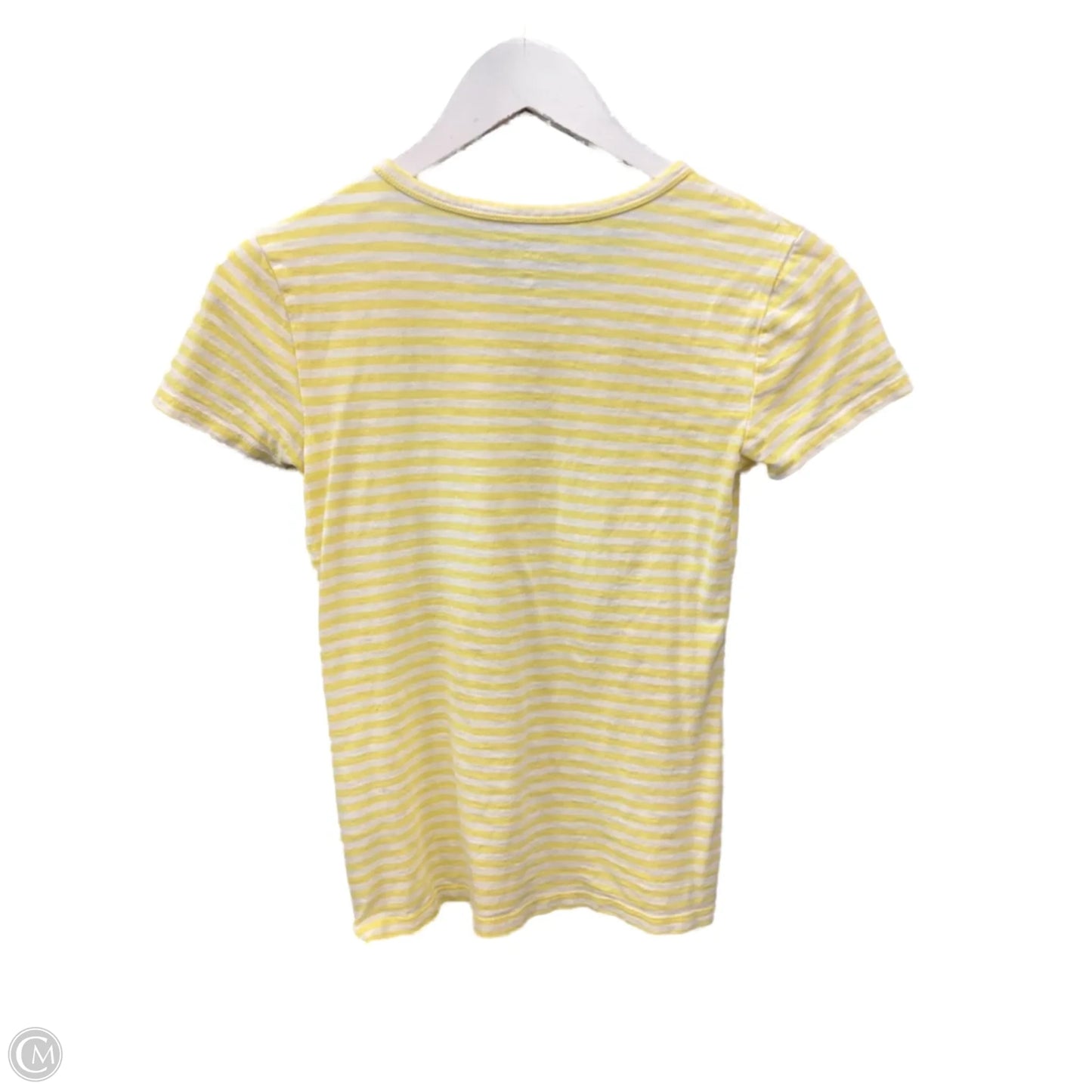 Top Short Sleeve By J. Crew In Yellow, Size: Xxs