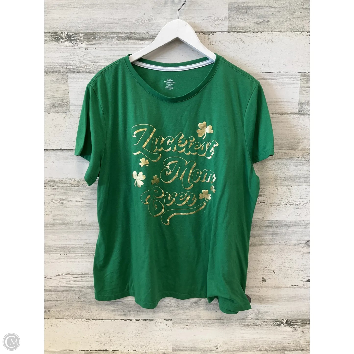 Top Short Sleeve By Clothes Mentor In Green, Size: 3x