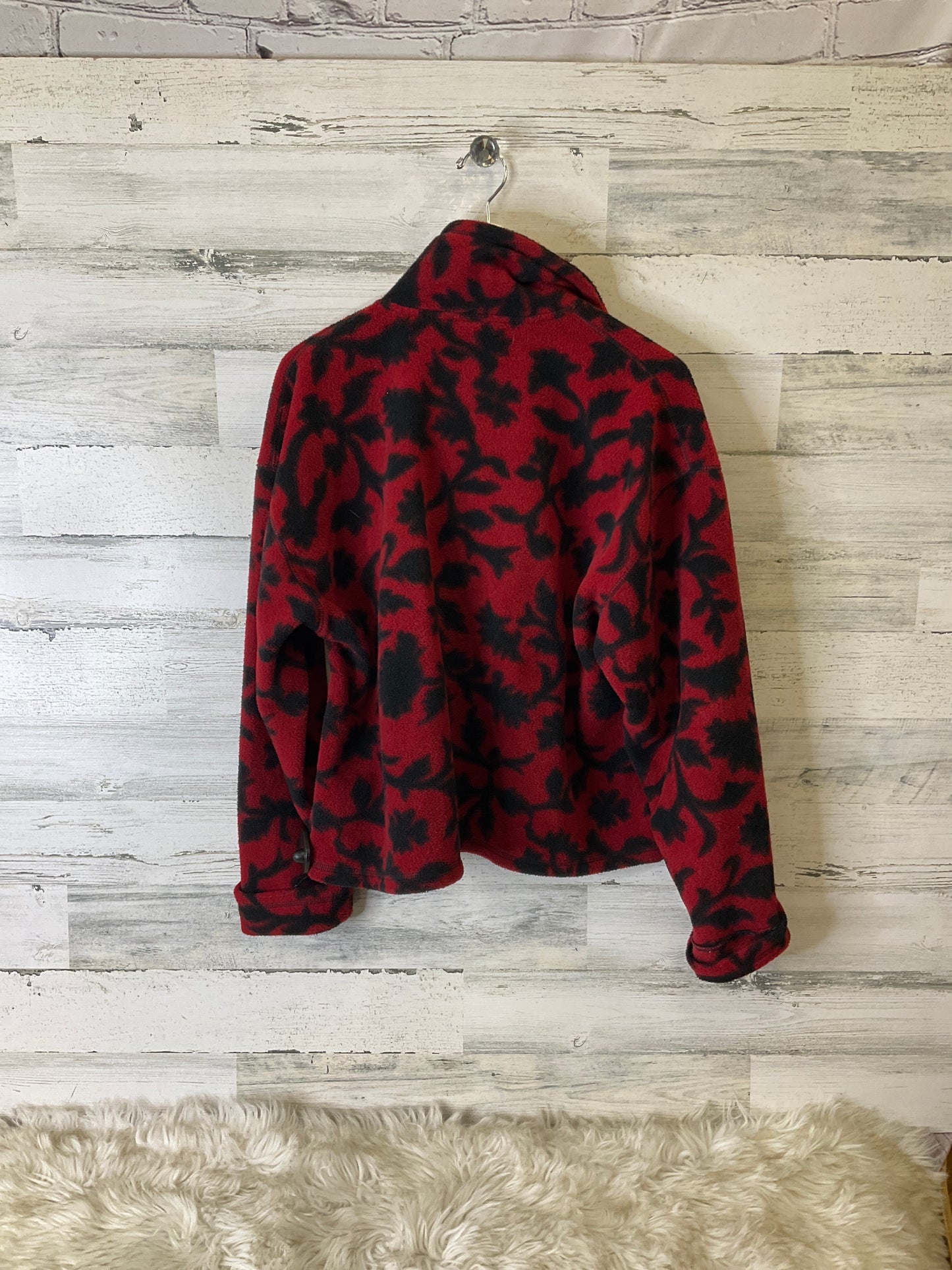 Jacket Fleece By Clothes Mentor In Red, Size: L
