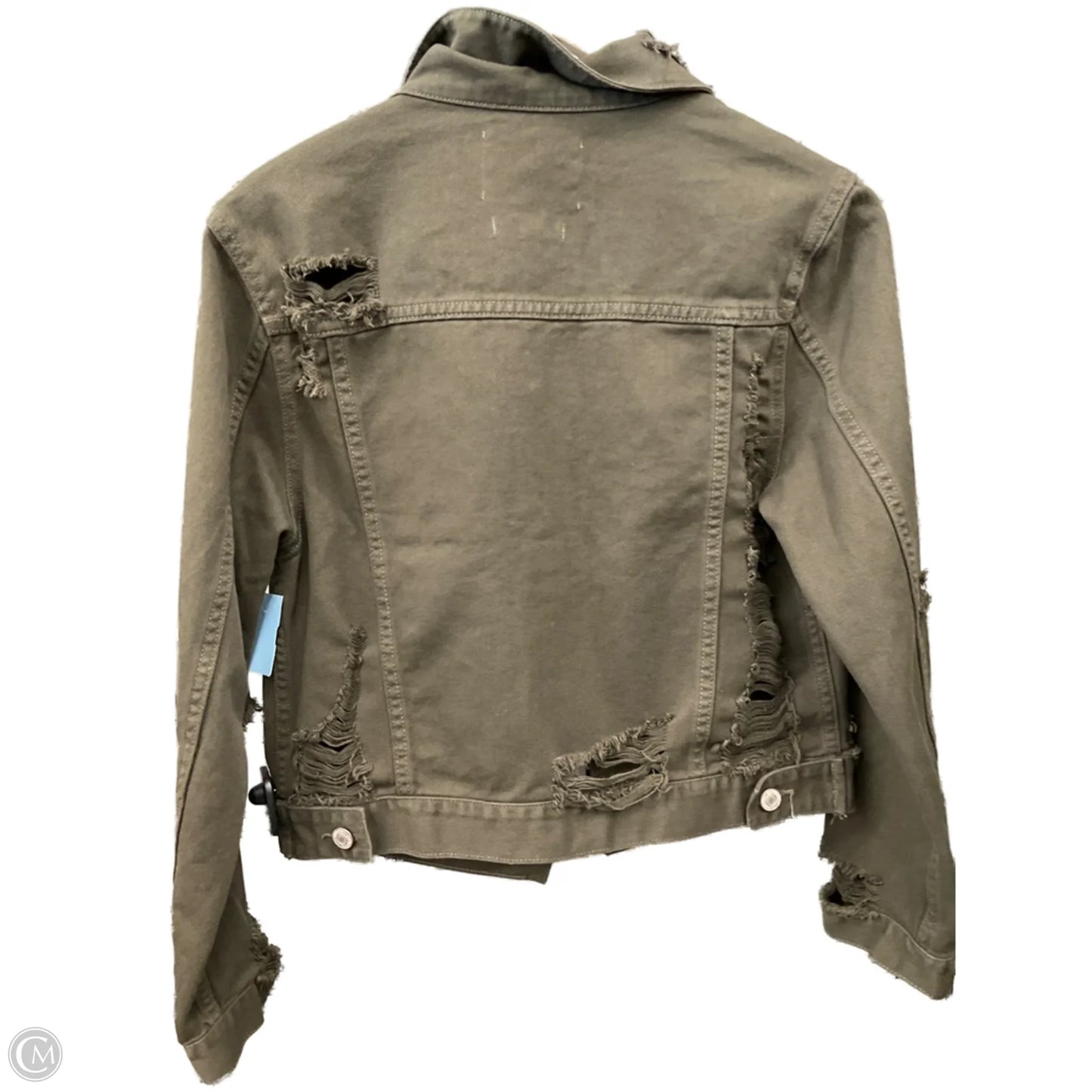 Jacket Denim By Vervet In Green, Size: Xs