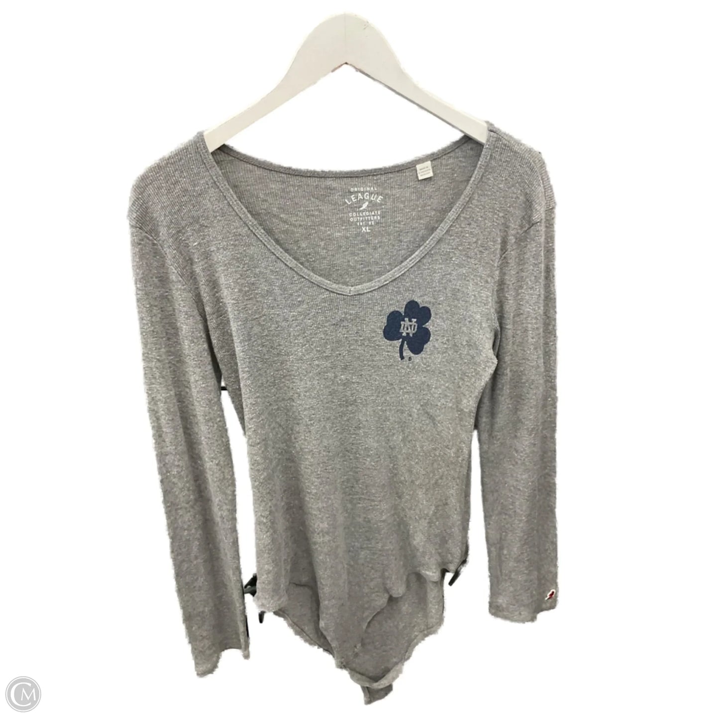 Top Long Sleeve By Original Ty Wear In Grey, Size: Xl