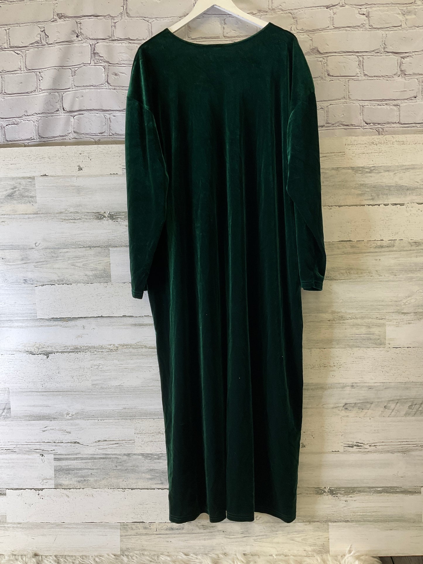 Dress Party Long By Clothes Mentor In Green, Size: 4x