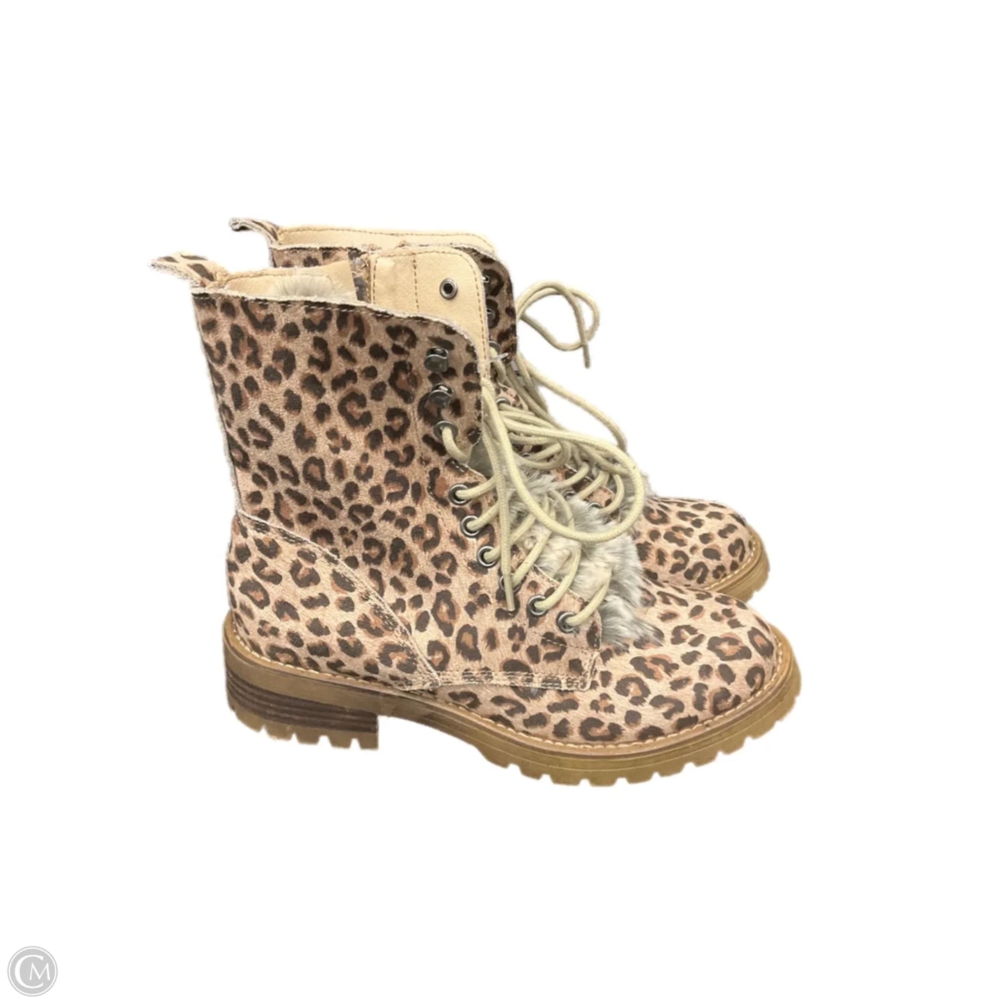 Boots Ankle Heels By Very J In Animal Print, Size: 6.5