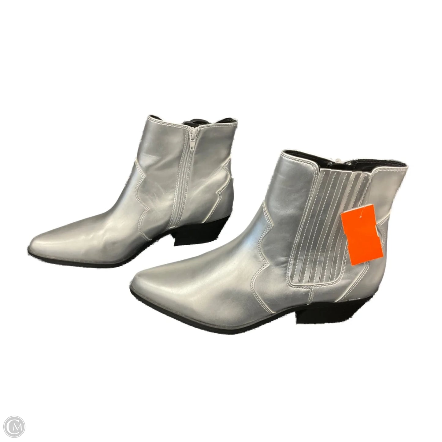 Boots Ankle Heels By No Boundaries In Silver, Size: 11